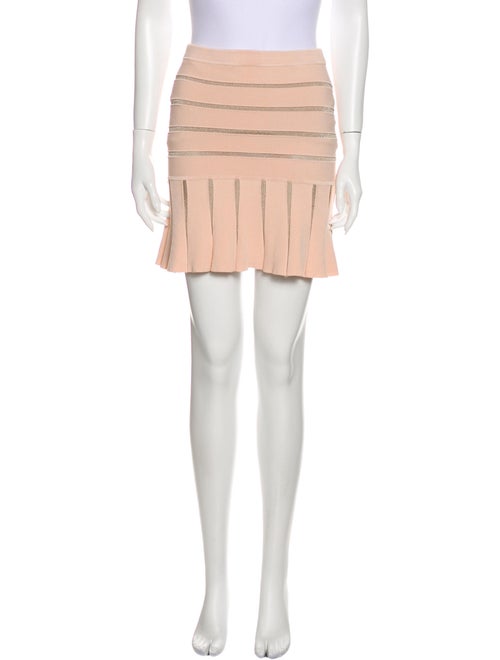 Ronny Kobo Striped Mini Skirt Metallic