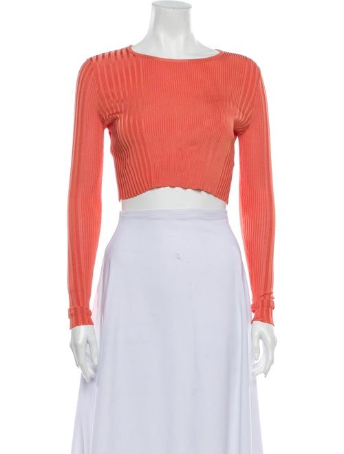 Ronny Kobo Scoop Neck Sweater Orange