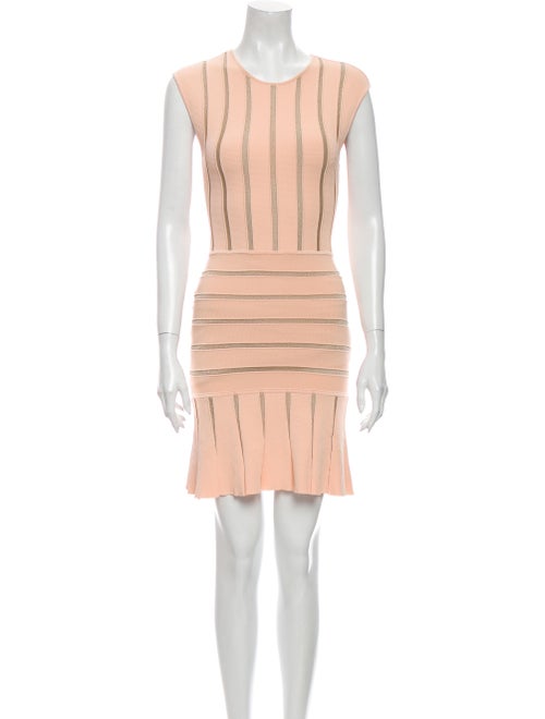 Ronny Kobo Striped Mini Dress Orange
