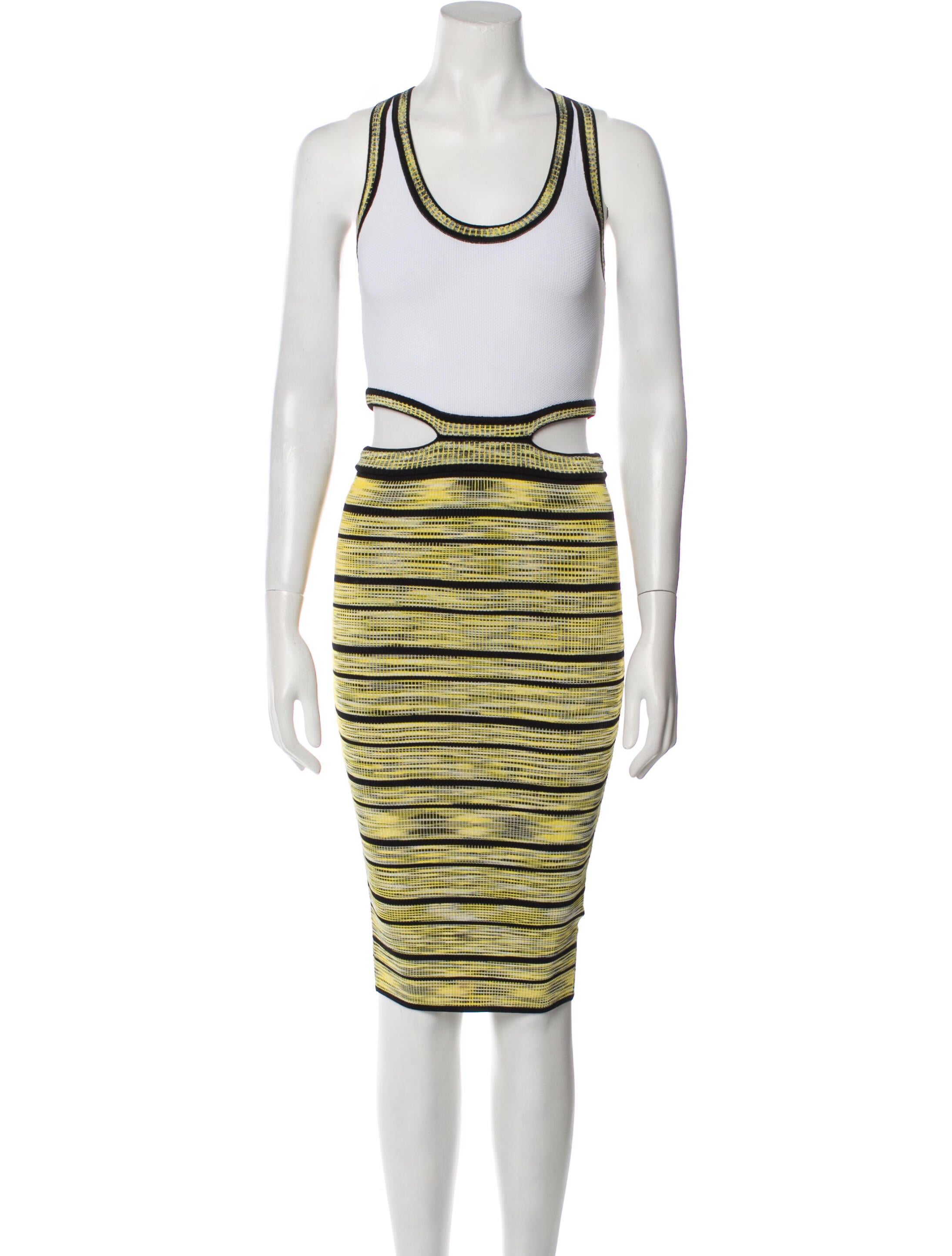Ronny Kobo Striped Knee-Length Dress