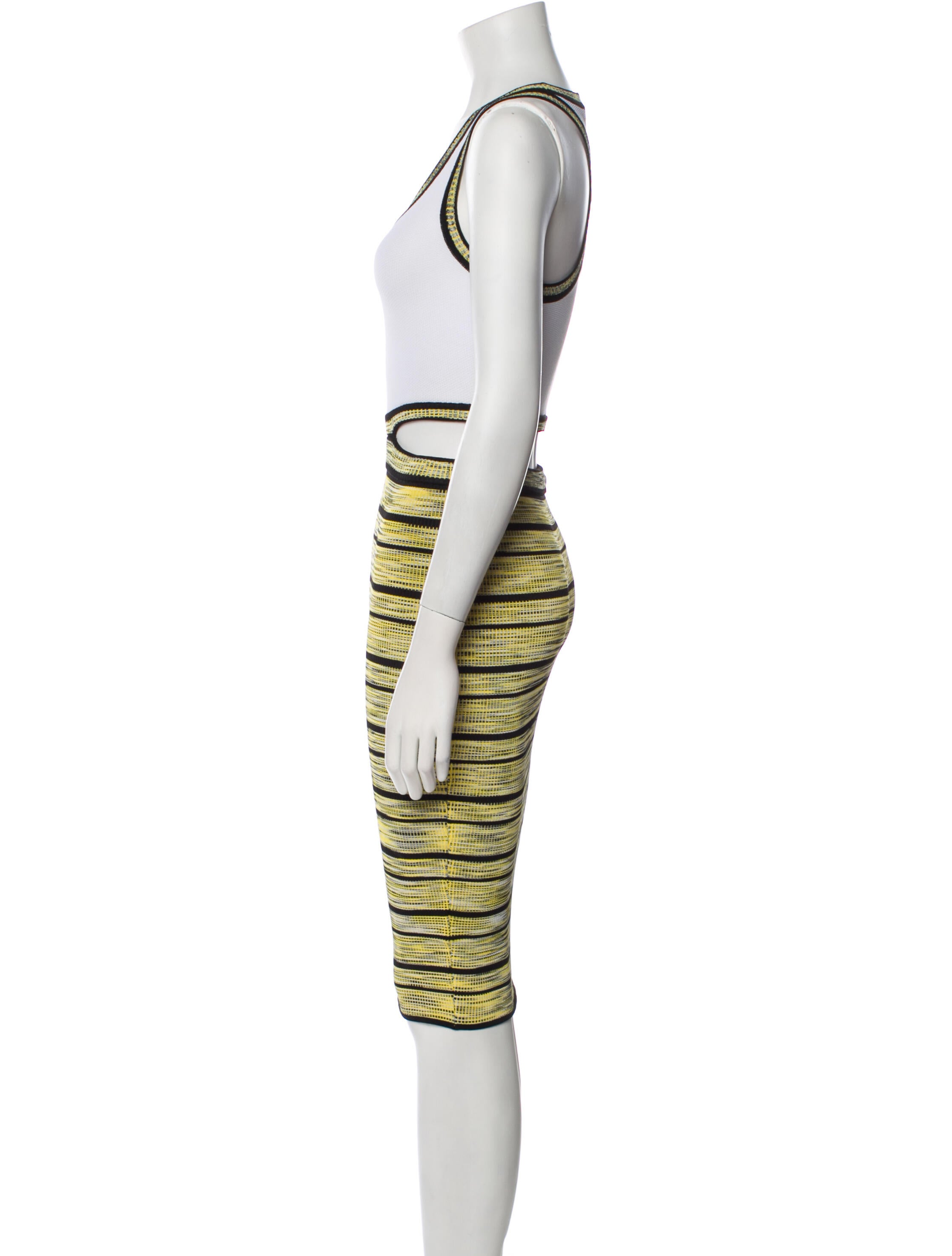 Ronny Kobo Striped Knee-Length Dress