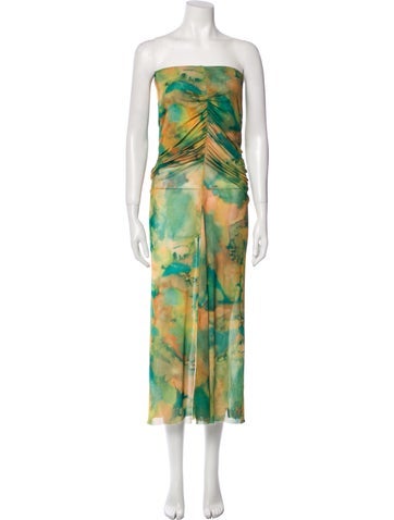 Ronny Kobo Dresses Printed Midi Length Dress L