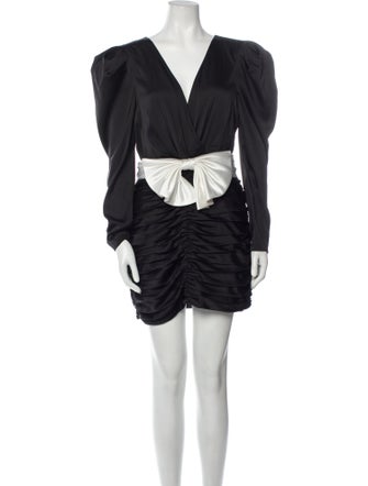 Ronny Kobo Plunge Neckline Mini Dress