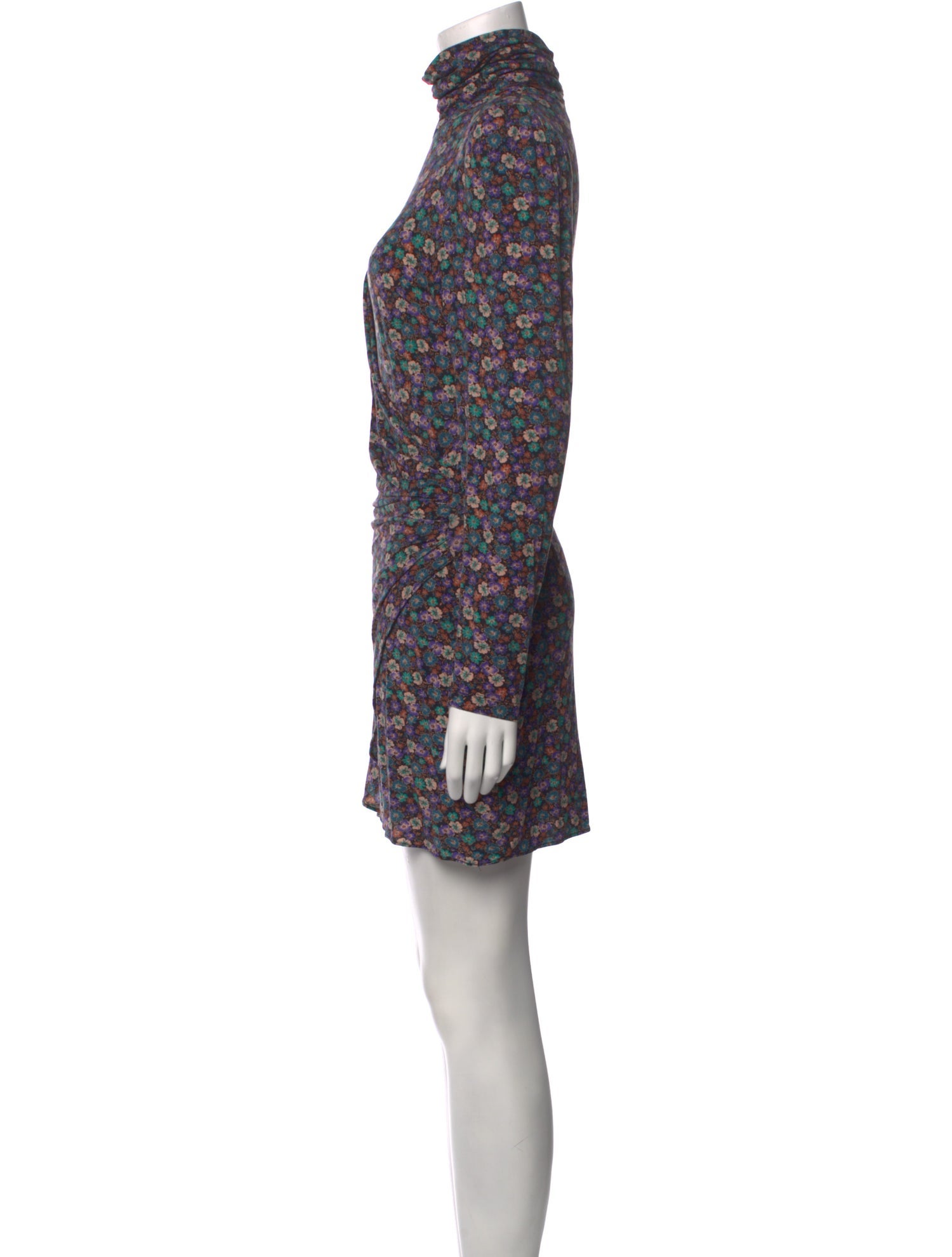 Ronny Kobo Floral Print Mini Dress