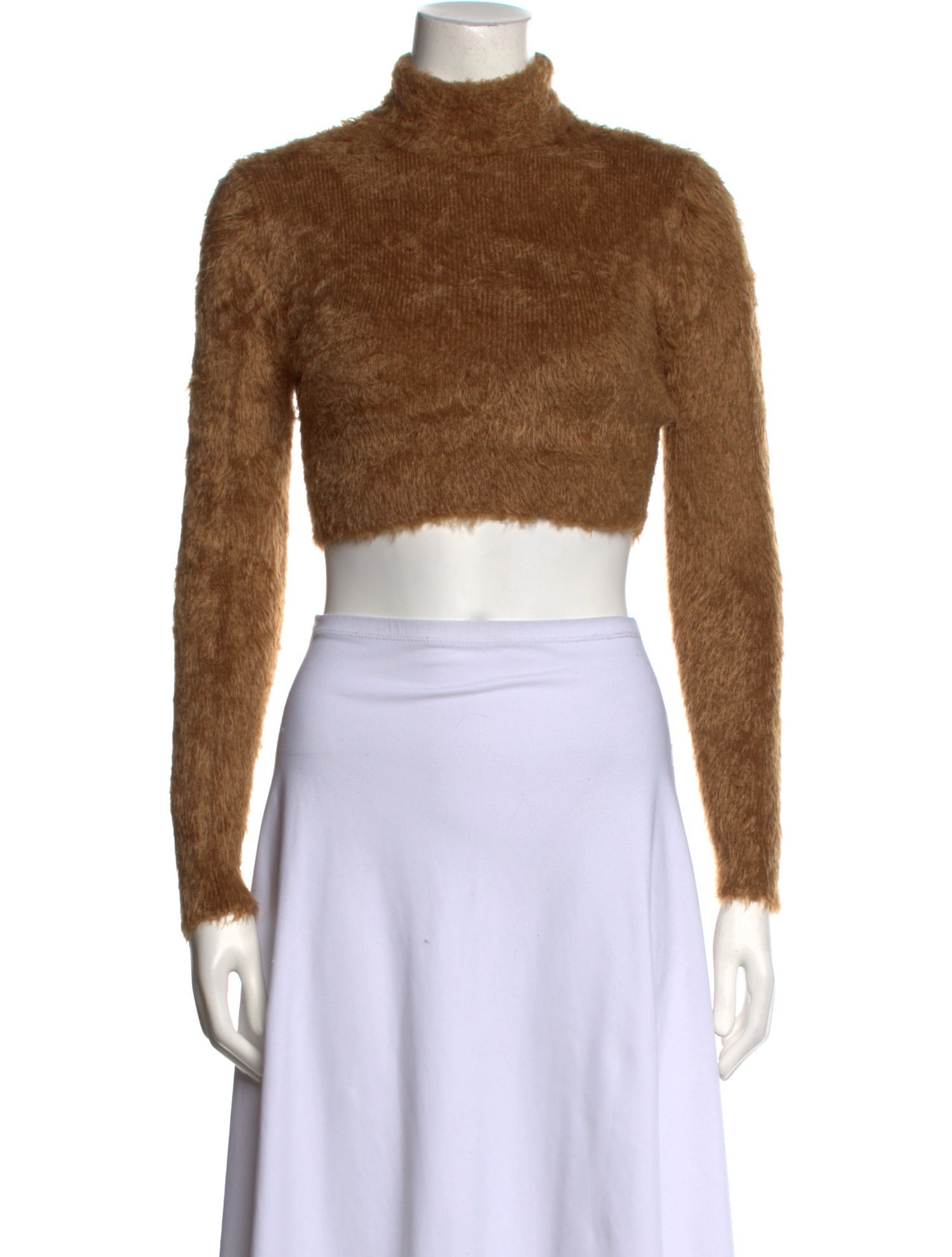 Ronny Kobo Nylon Turtleneck Crop Top