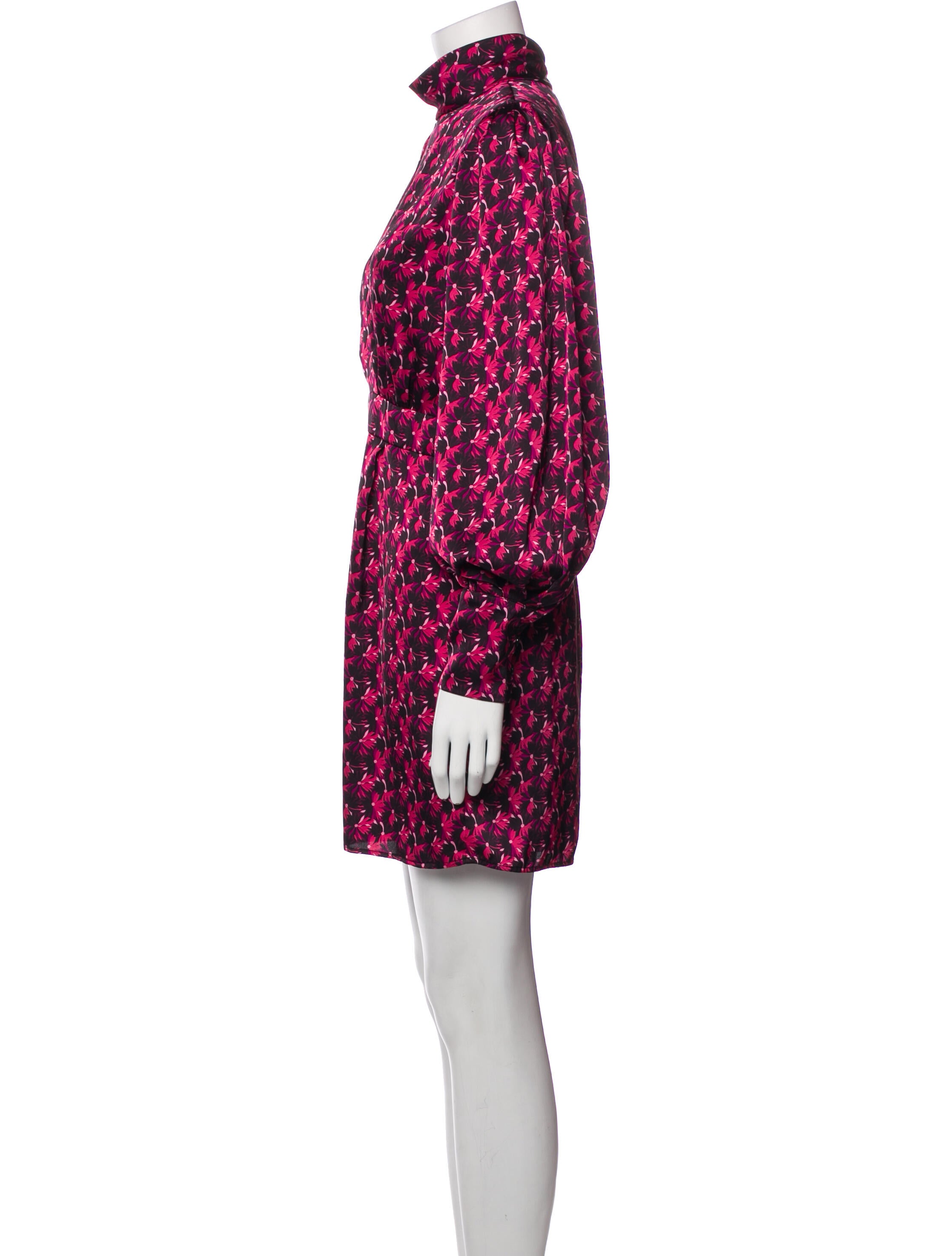 Ronny Kobo Floral Print Mini Dress