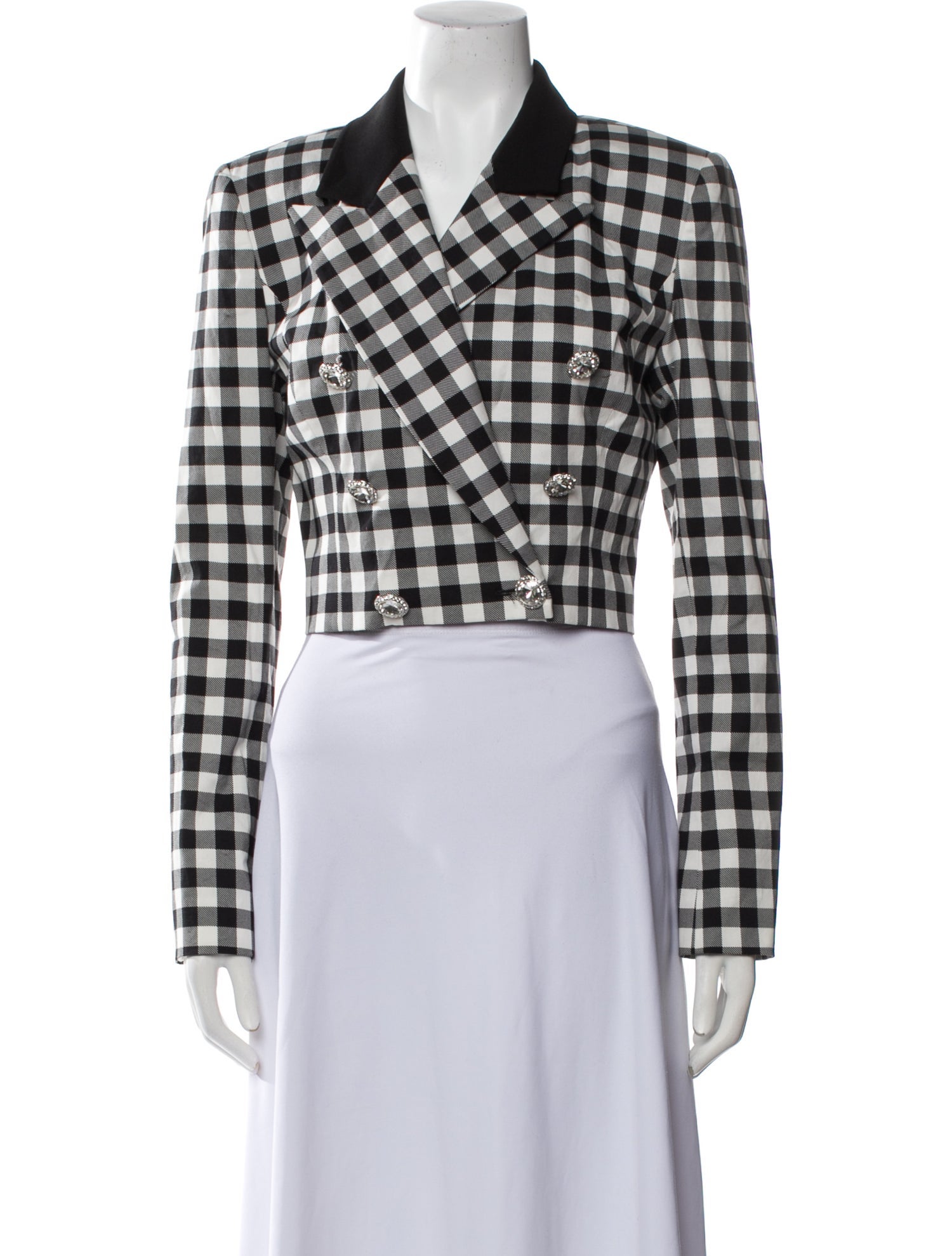Ronny Kobo Plaid Print Blazer