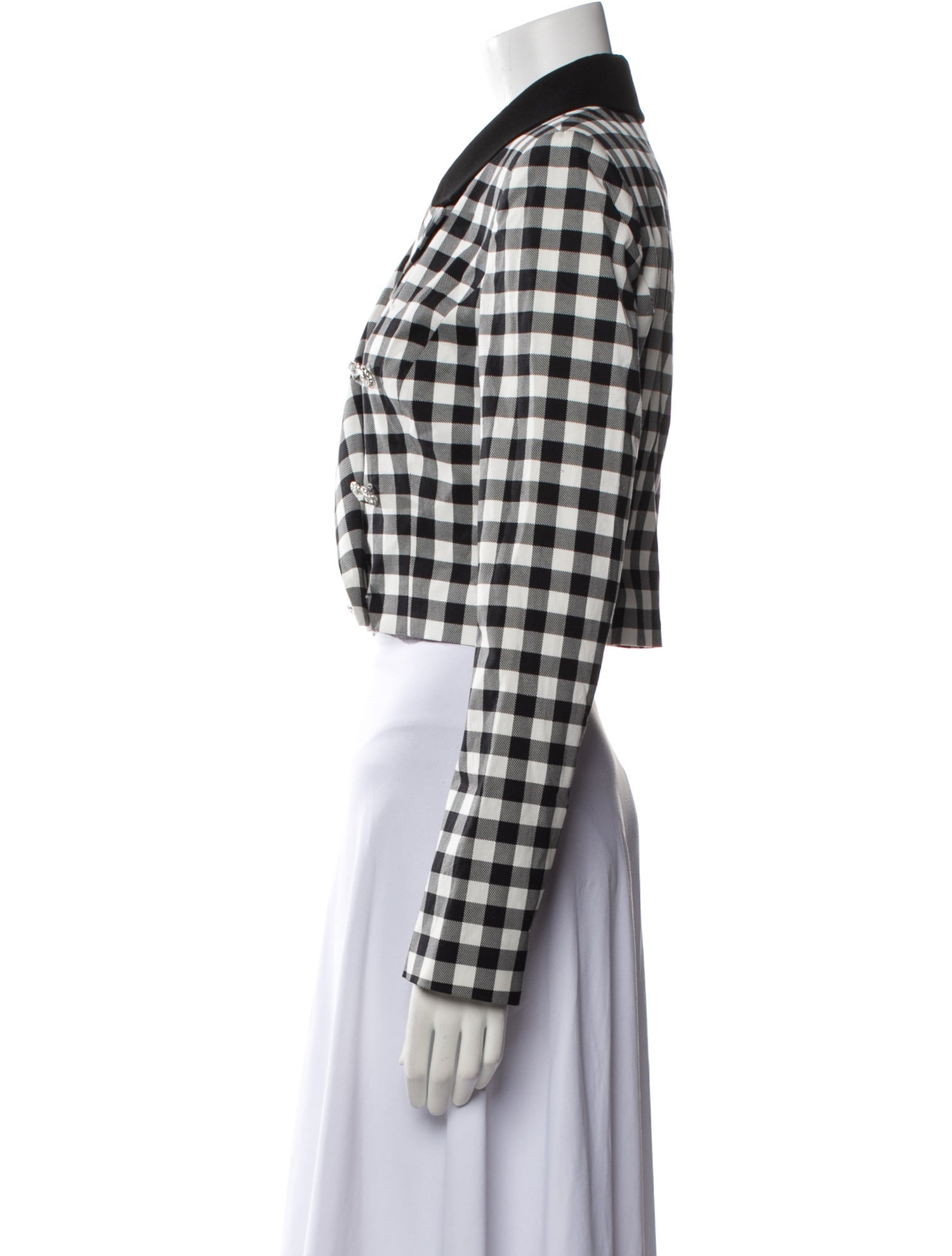 Ronny Kobo Plaid Print Blazer