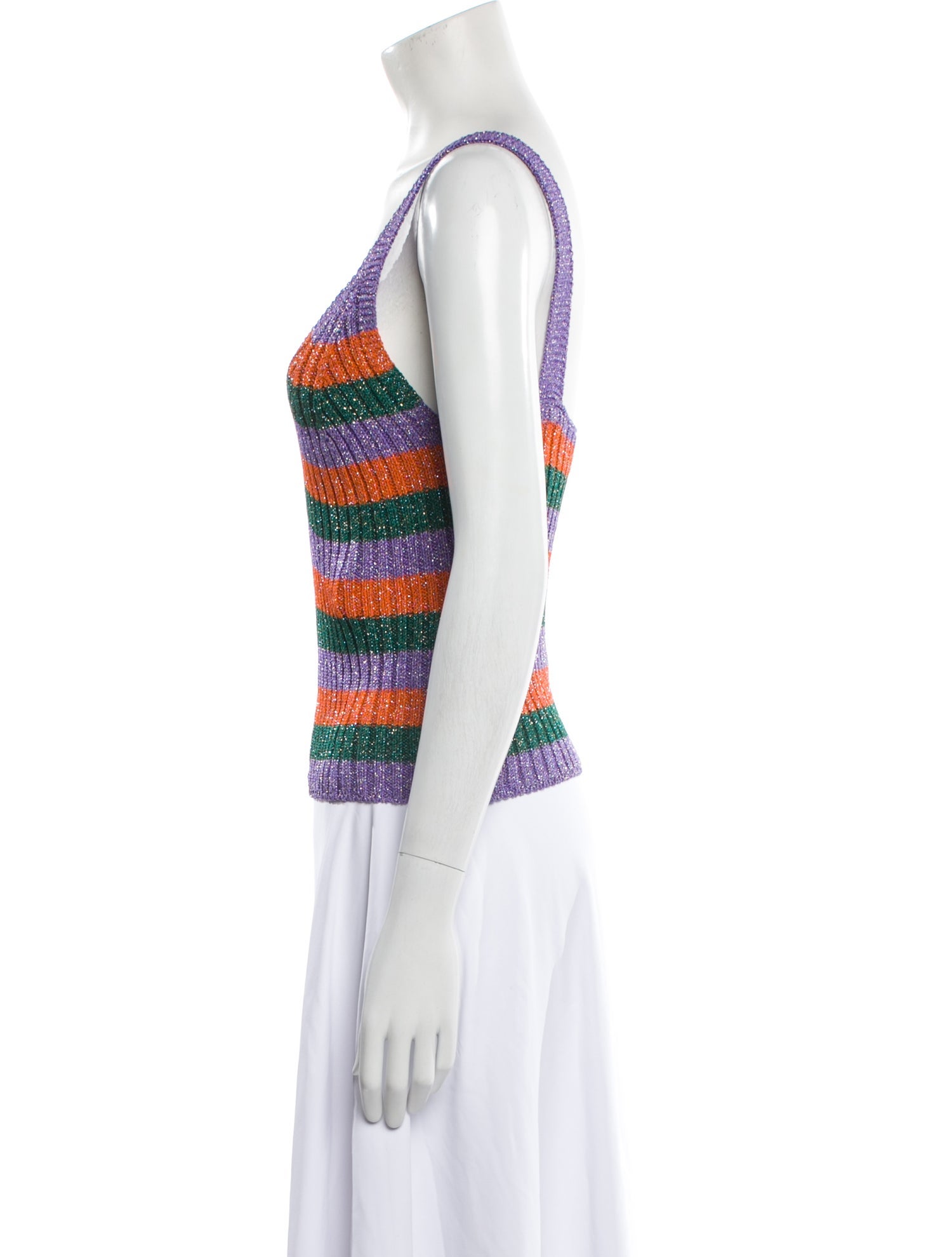 Ronny Kobo Striped V-Neck Top