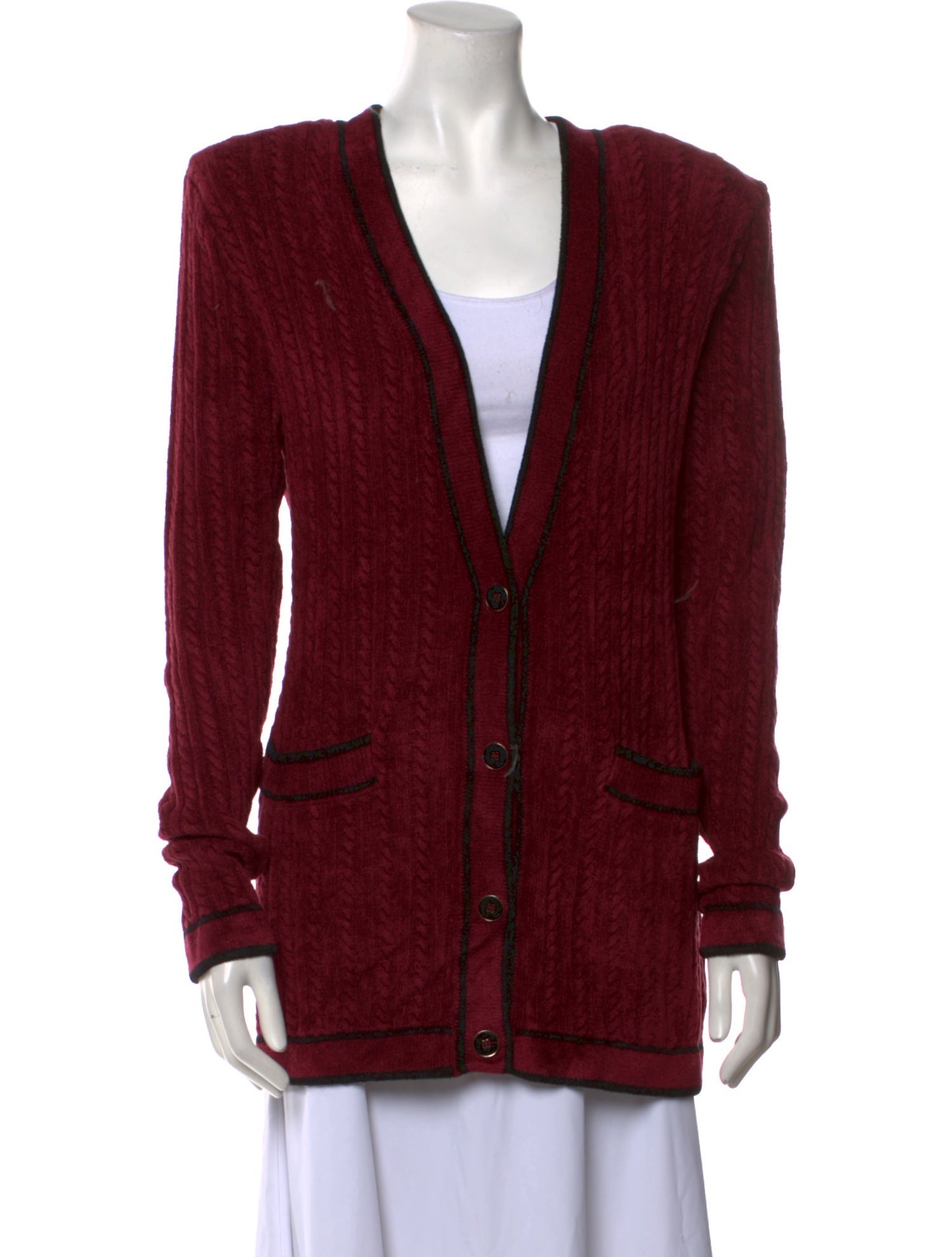 Ronny Kobo Nylon V-Neck Sweater