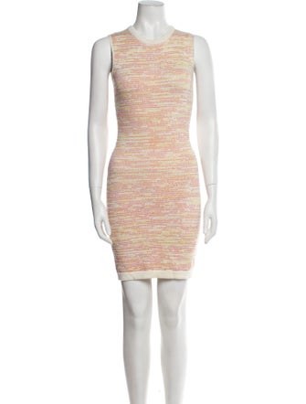 Ronny Kobo Tweed Pattern Mini Dress