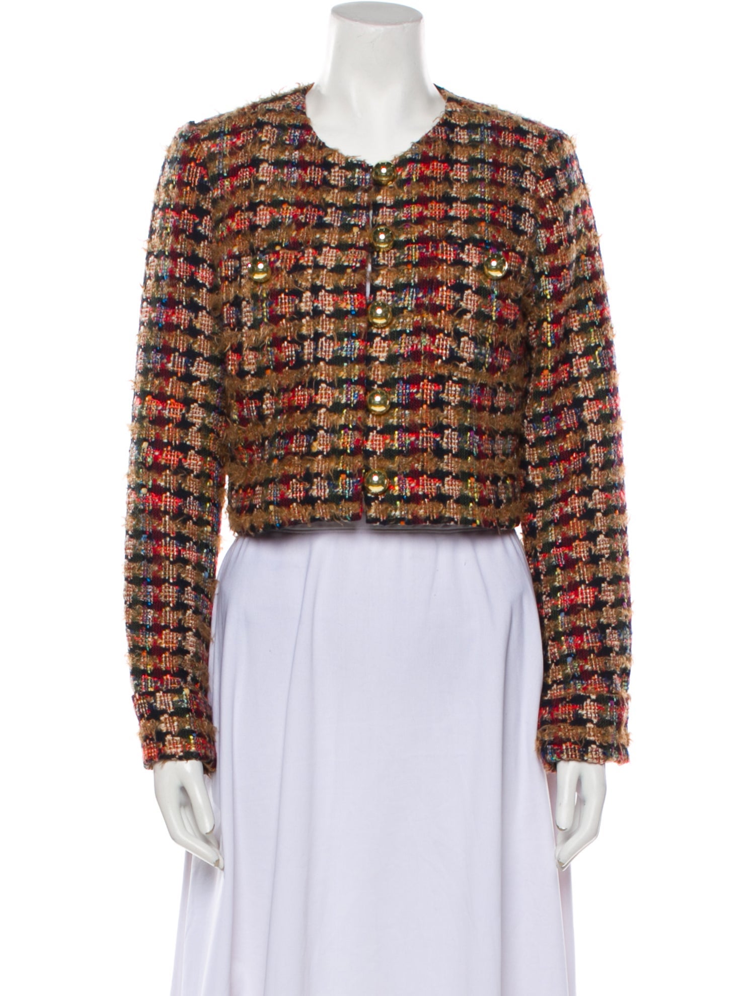Ronny Kobo Tweed Pattern Evening Jacket