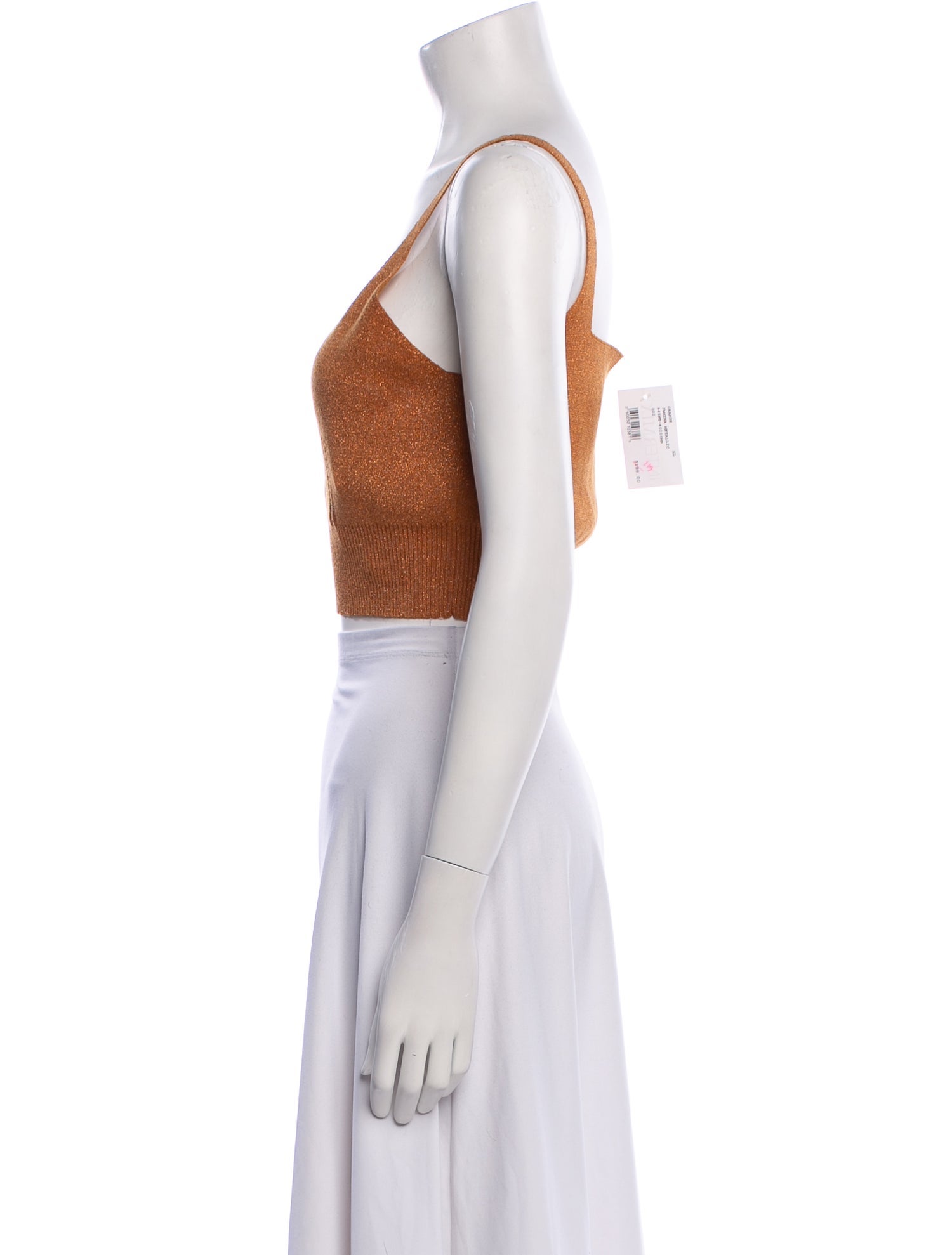 Ronny Kobo V-Neck Sleeveless Crop Top w/ Tags