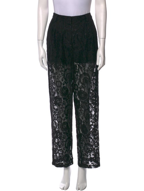 Ronny Kobo Lace Pattern Straight Leg Pants