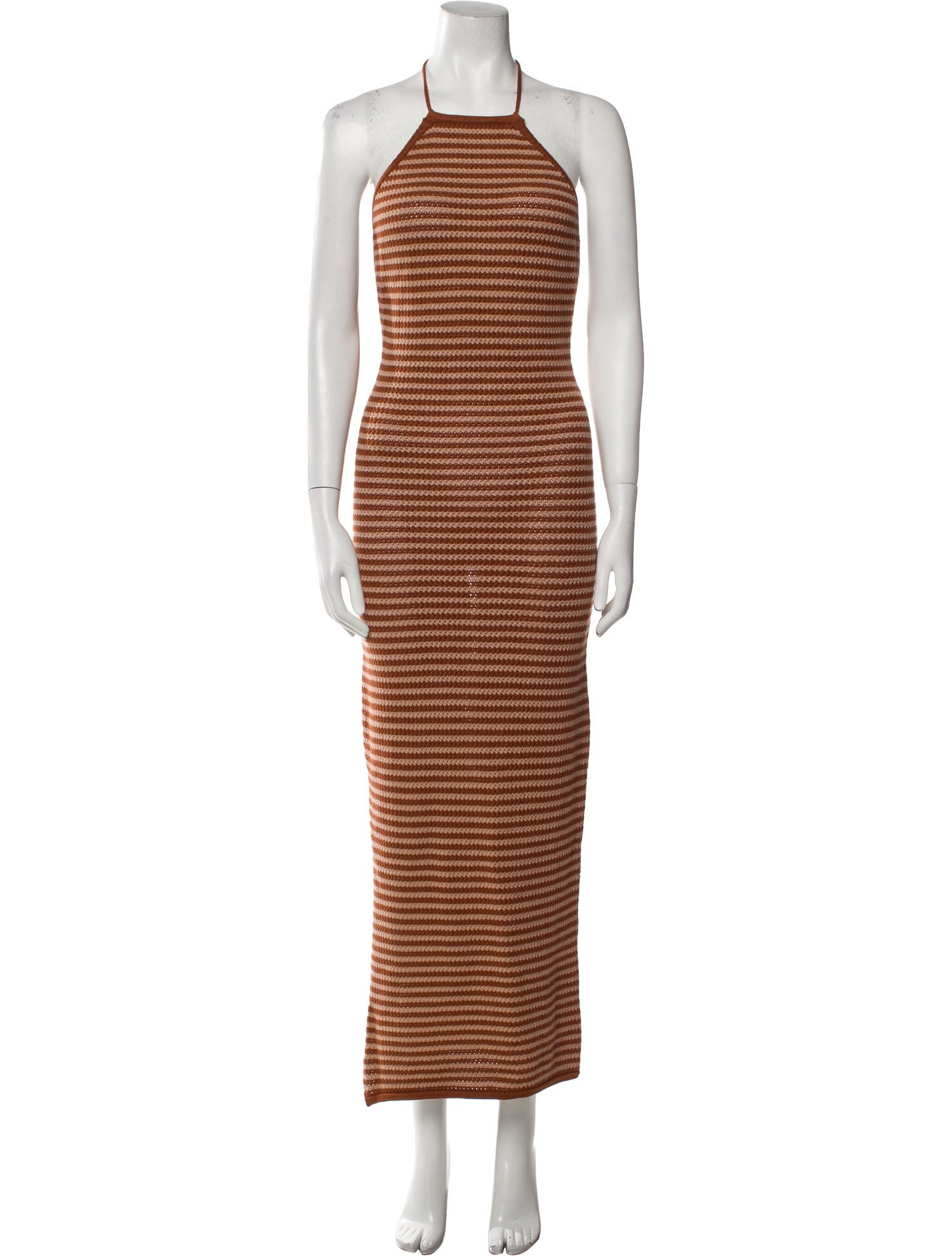 Ronny Kobo Striped Long Dress