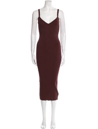 Ronny Kobo V-Neck Midi Length Dress