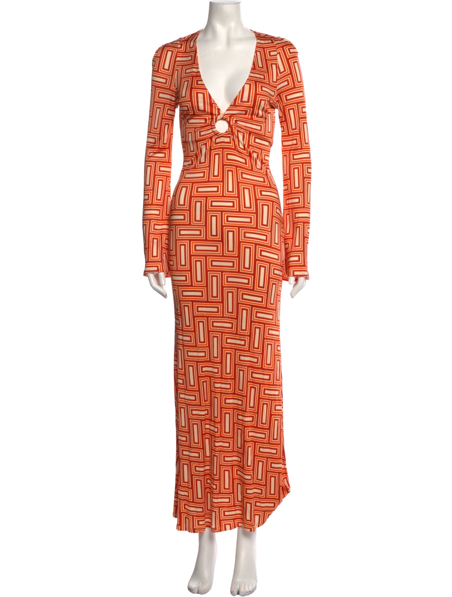 Ronny Kobo Printed Long Dress