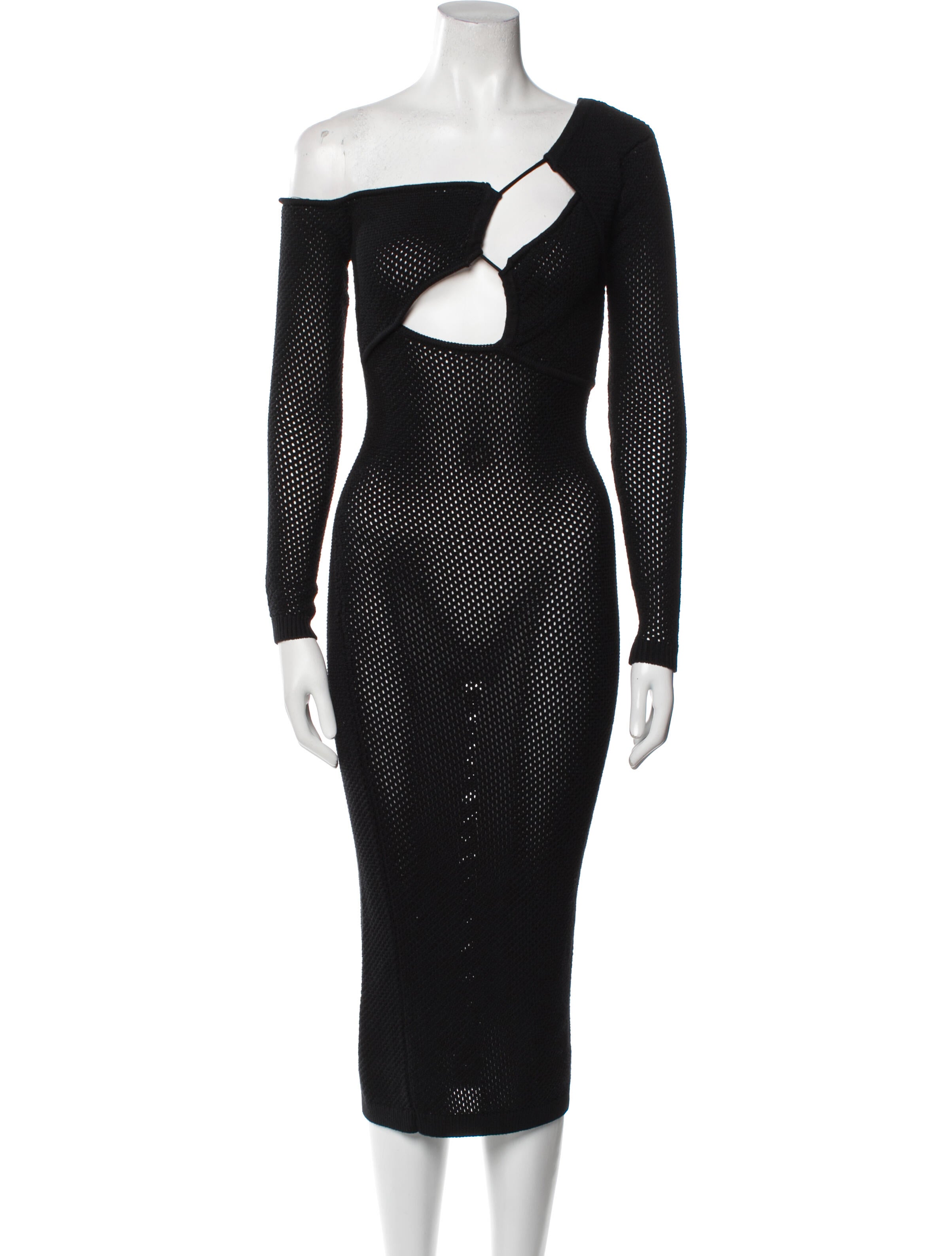 Ronny Kobo One-Shoulder Midi Length Dress