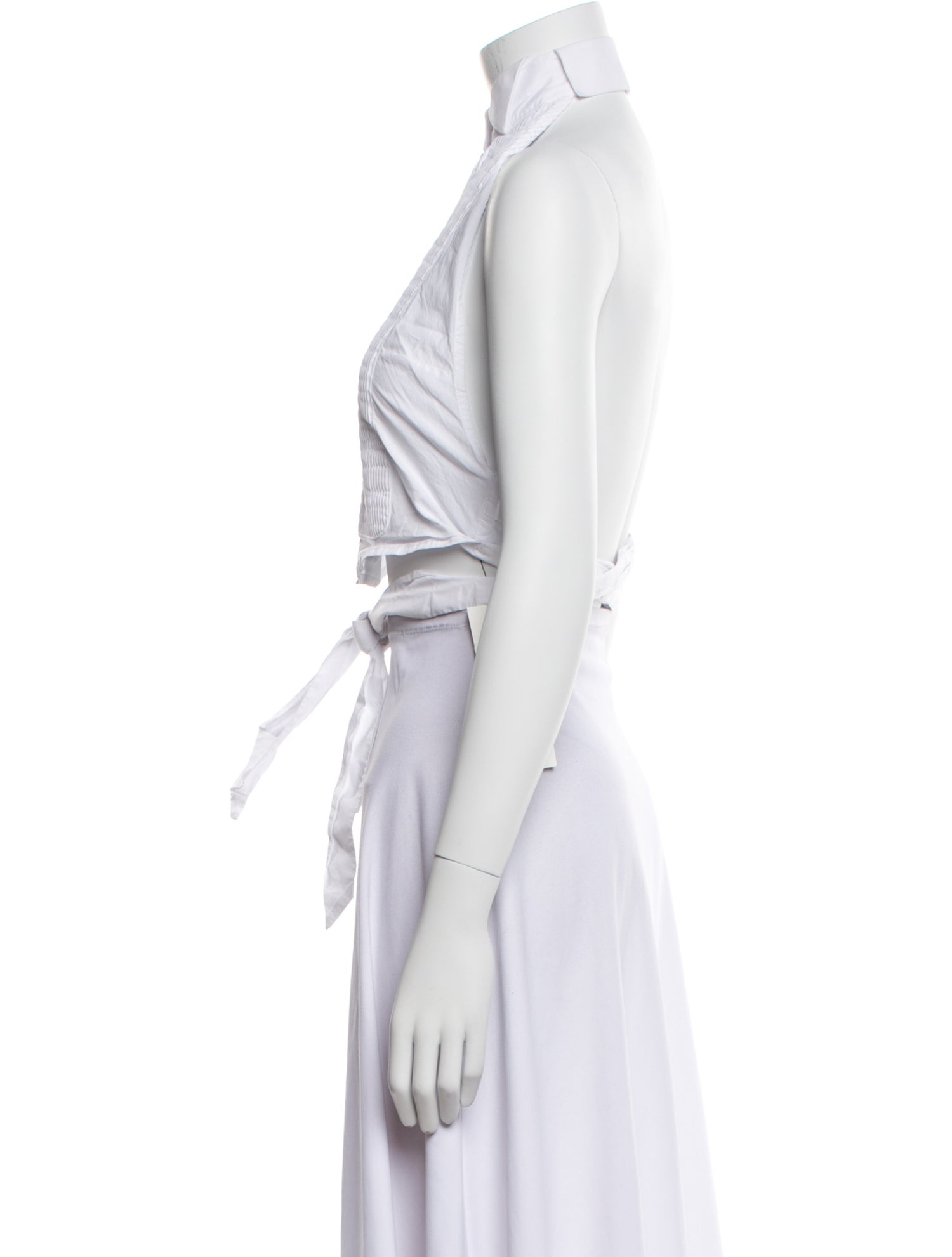 Ronny Kobo Halterneck Sleeveless Crop Top