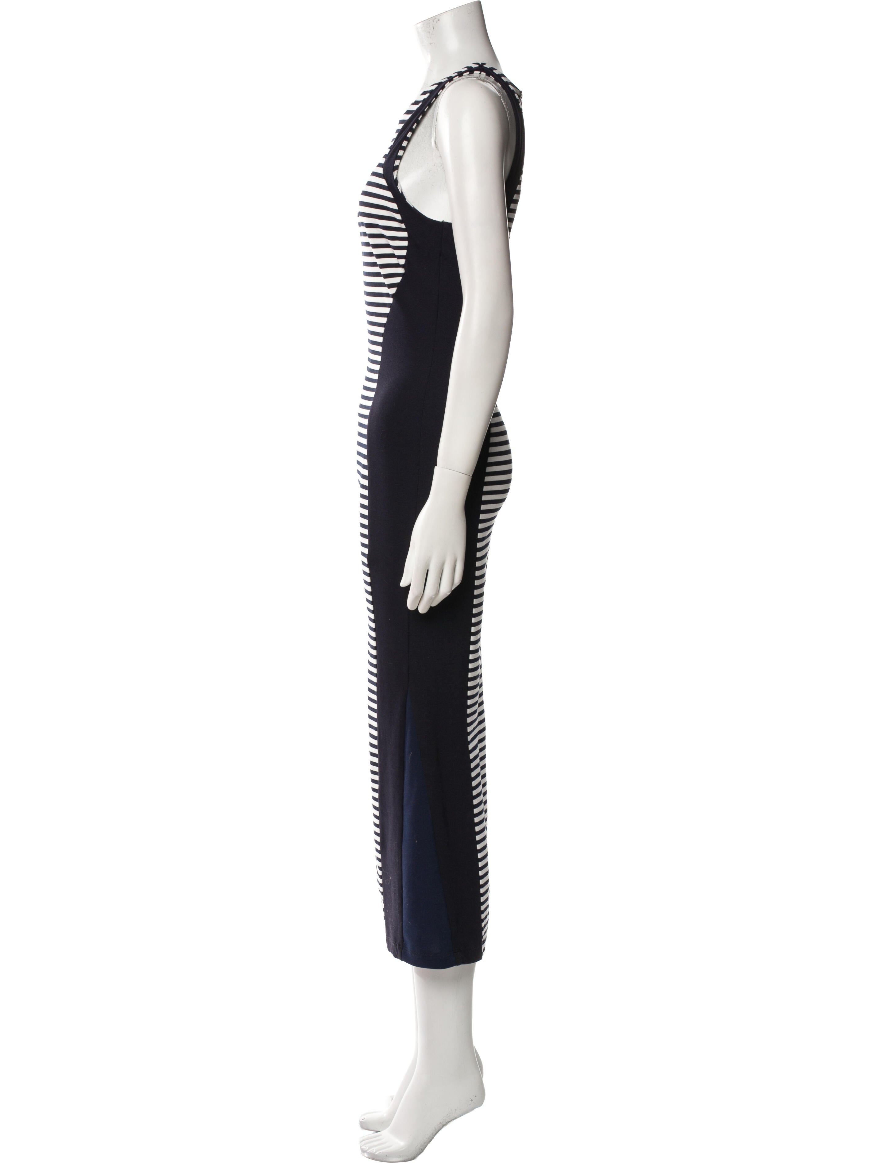 Ronny Kobo Striped Long Dress