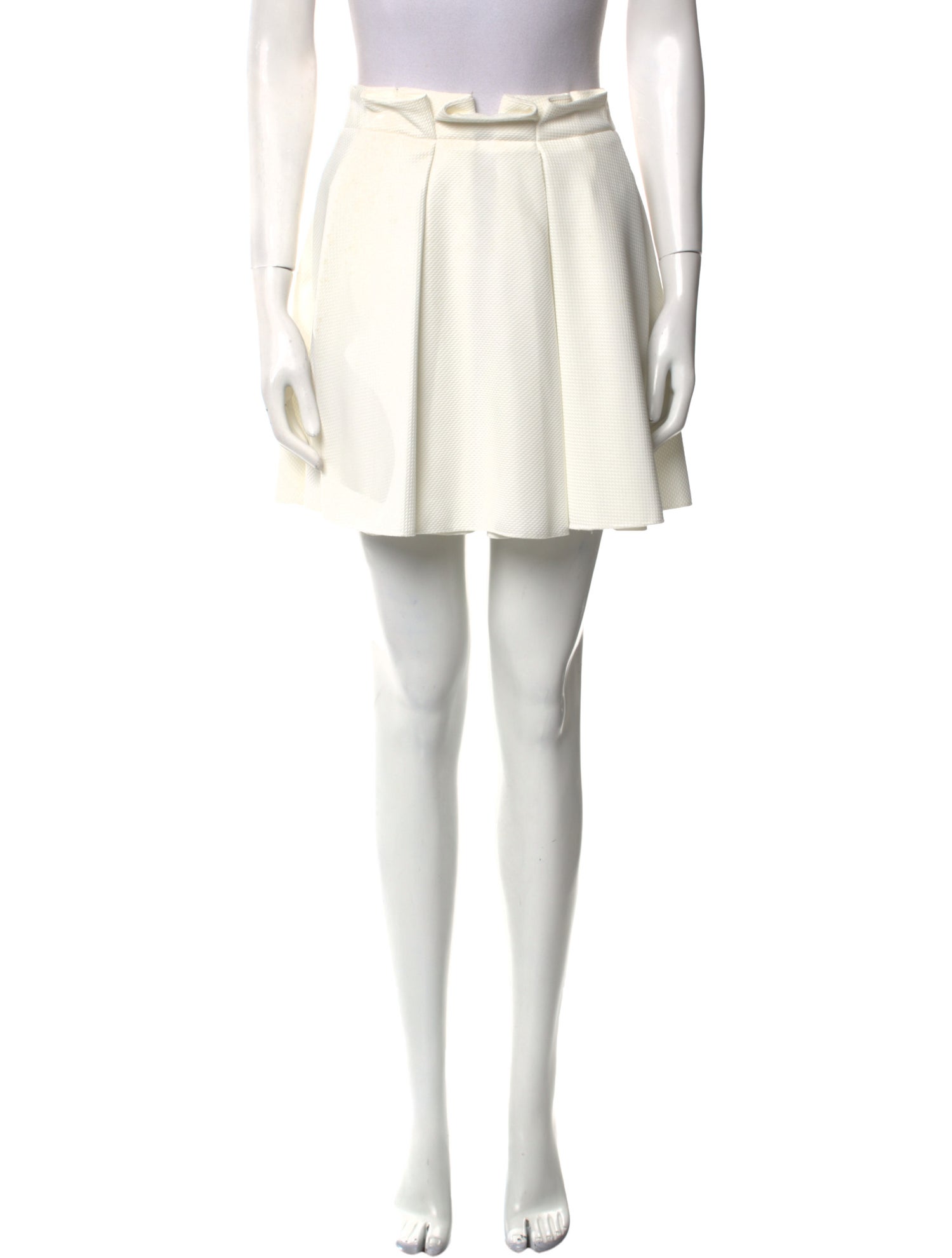 Ronny Kobo Pleated Accents Mini Skirt