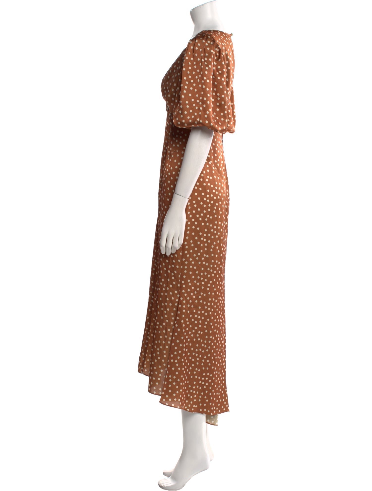 Ronny Kobo Polka Dot Print Midi Length Dress