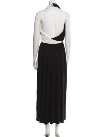 Ronny Kobo Colorblock Pattern Long Dress