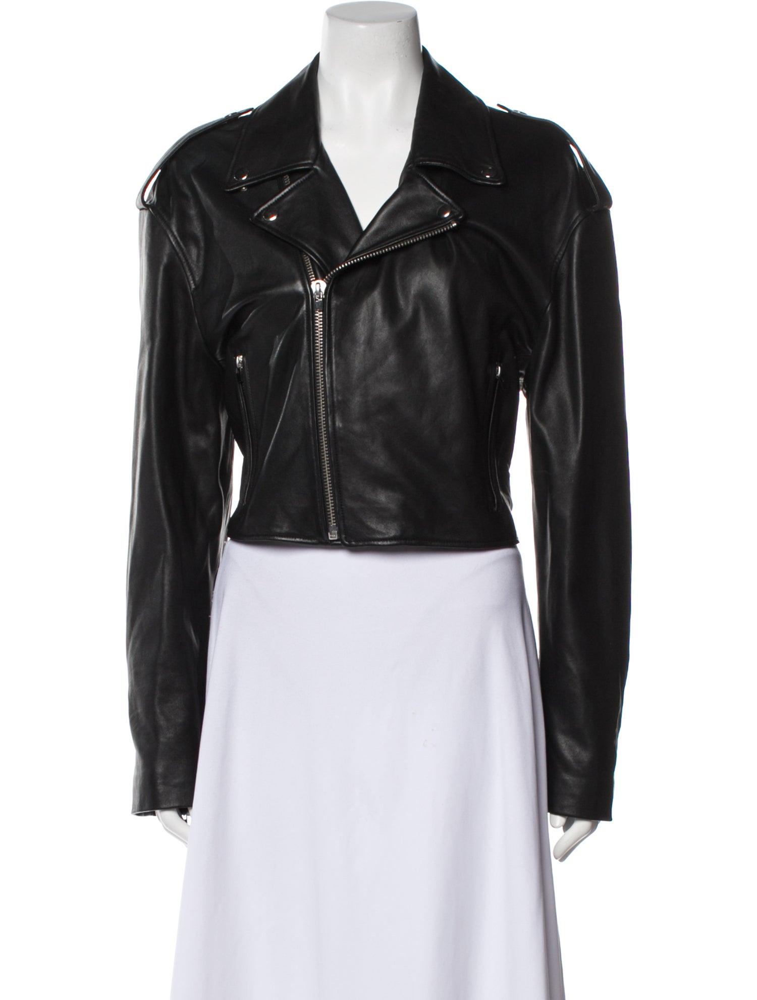 Ronny Kobo Faux Leather Biker Jacket