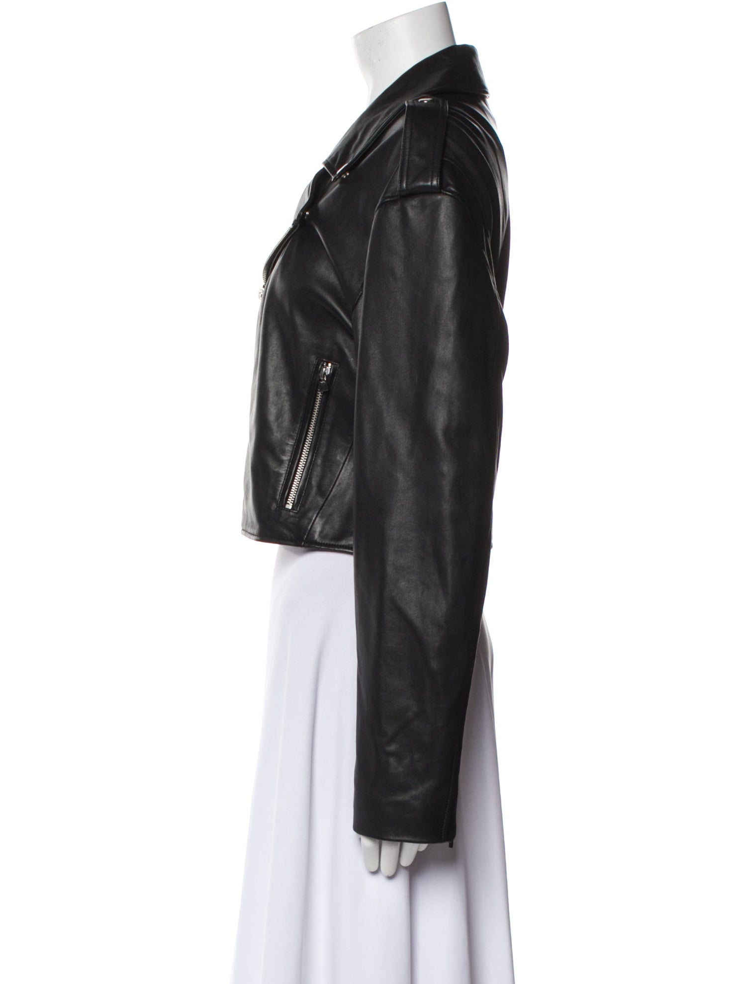 Ronny Kobo Faux Leather Biker Jacket