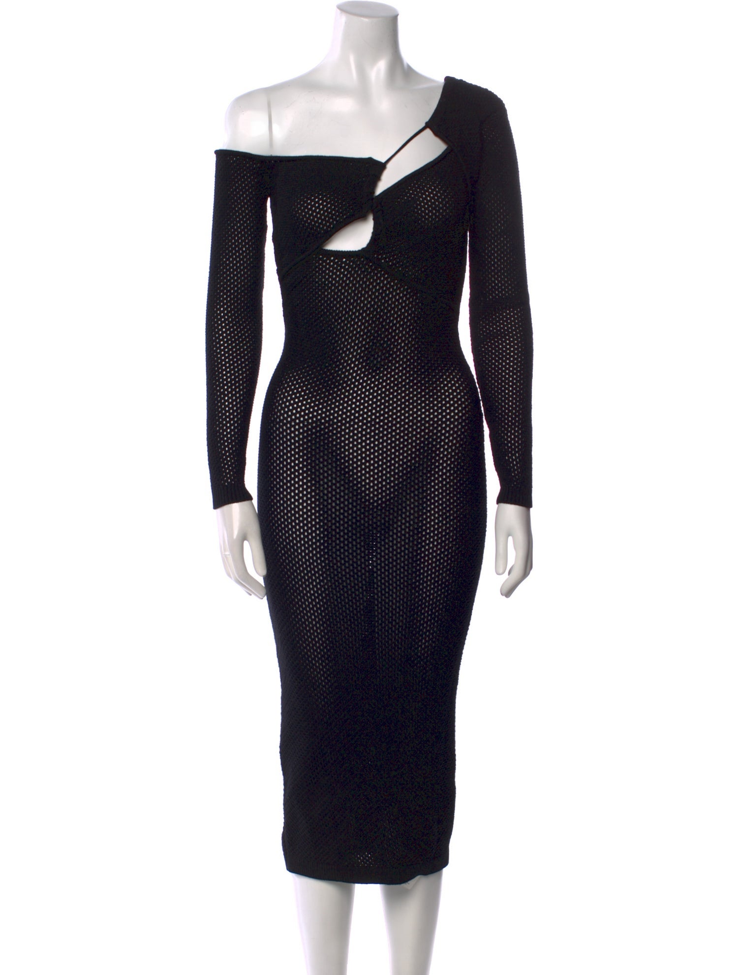 Ronny Kobo Polka Dot Print Midi Length Dress