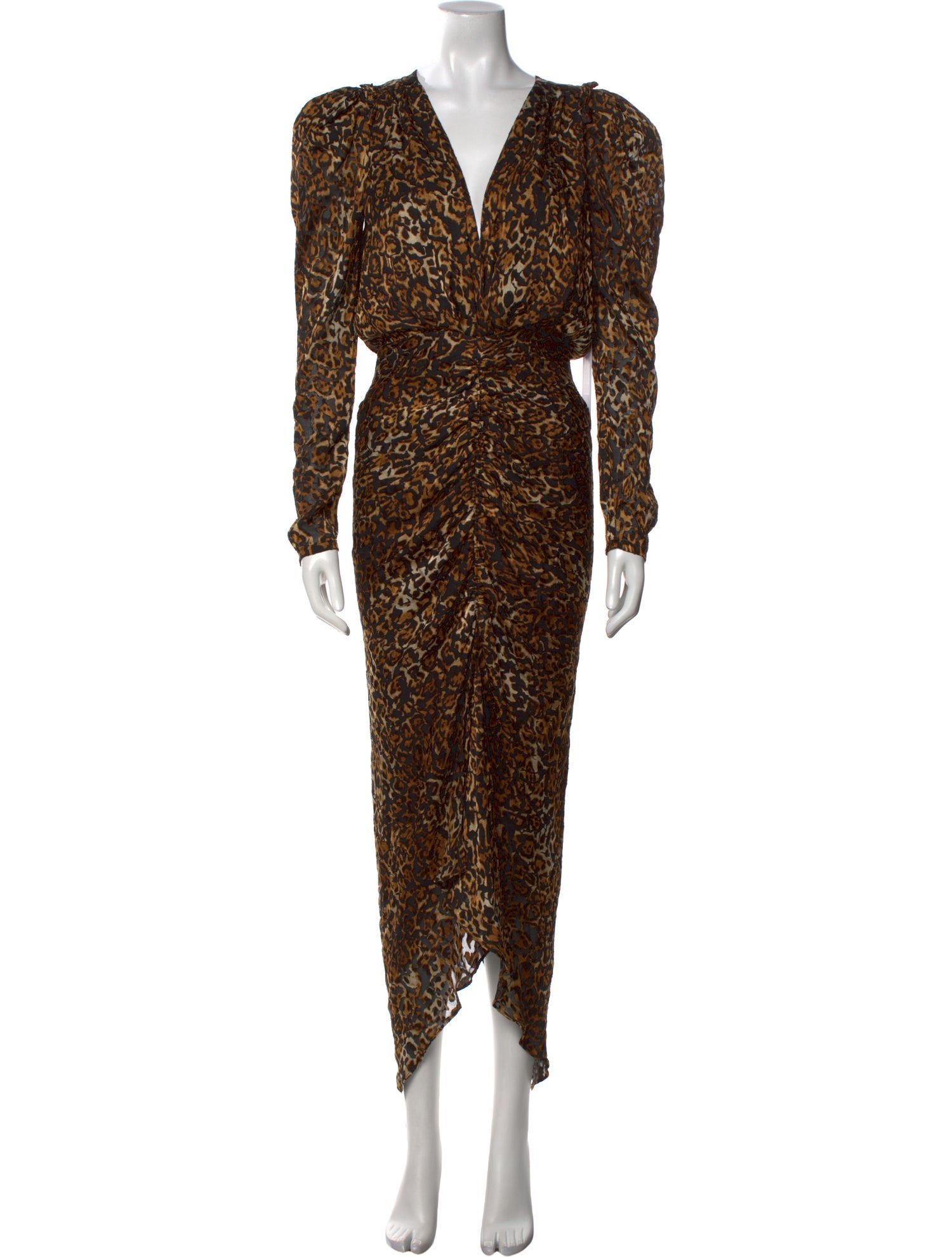 Ronny Kobo Animal Print Long Dress