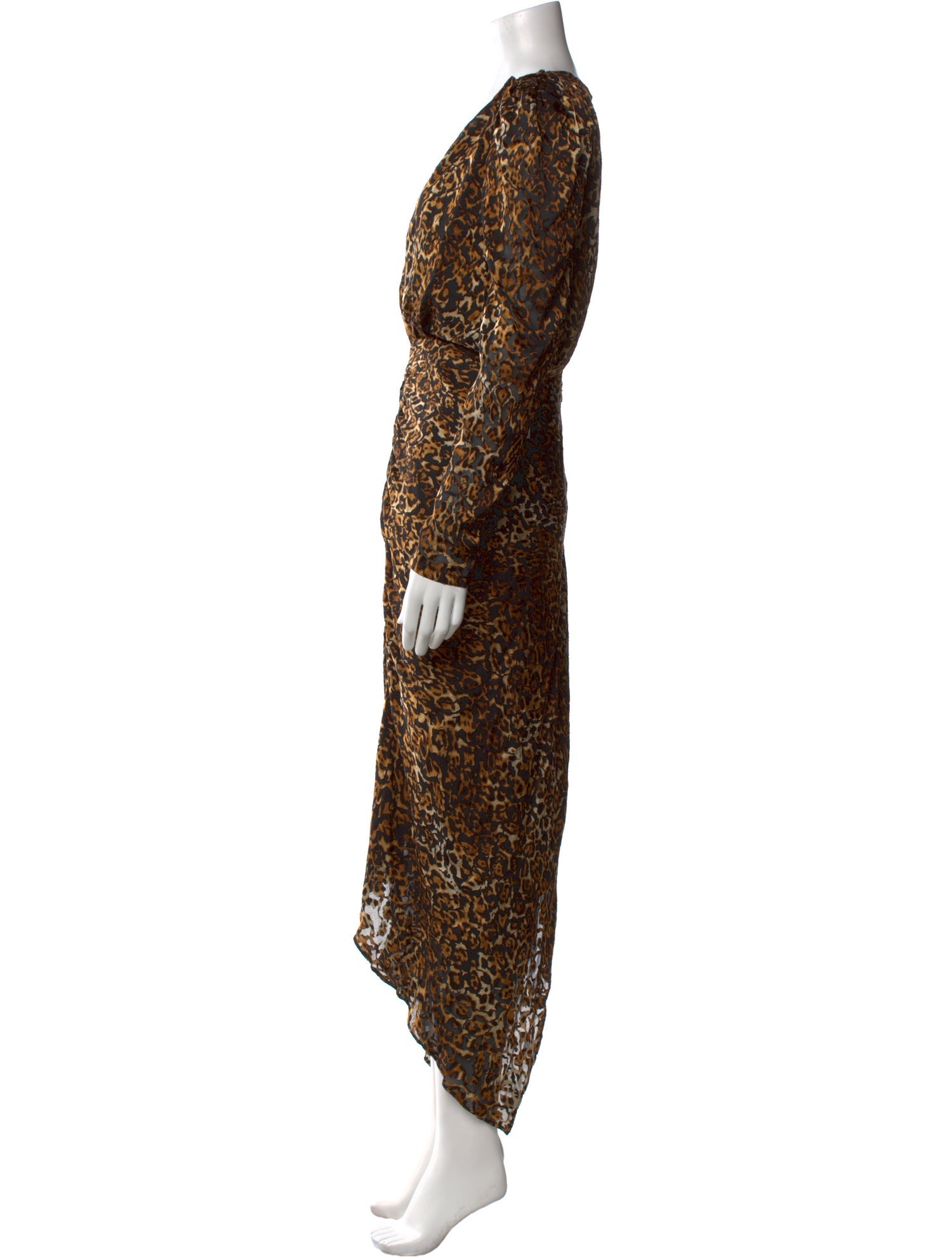Ronny Kobo Animal Print Long Dress