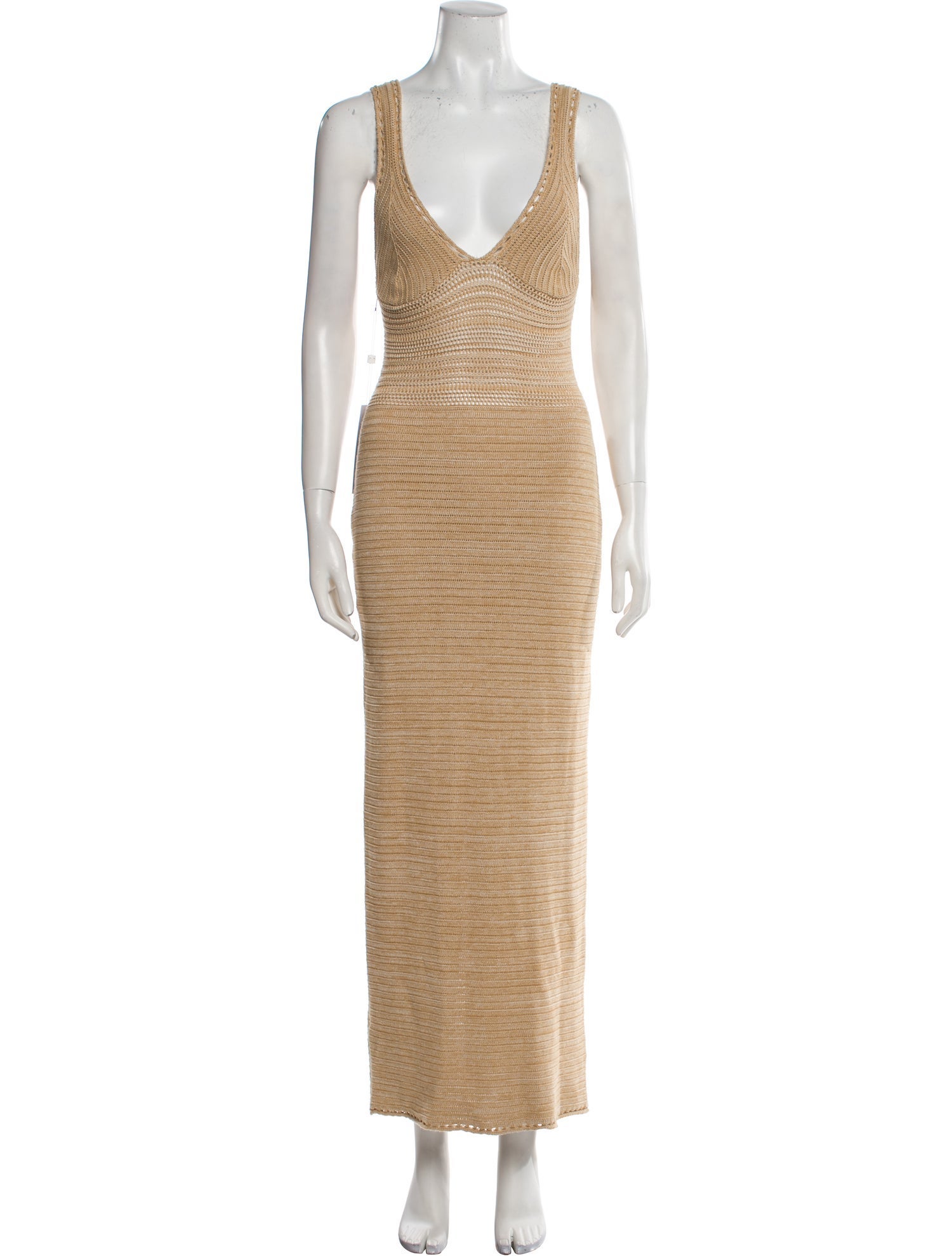 Ronny Kobo Plunge Neckline Long Dress w/ Tags