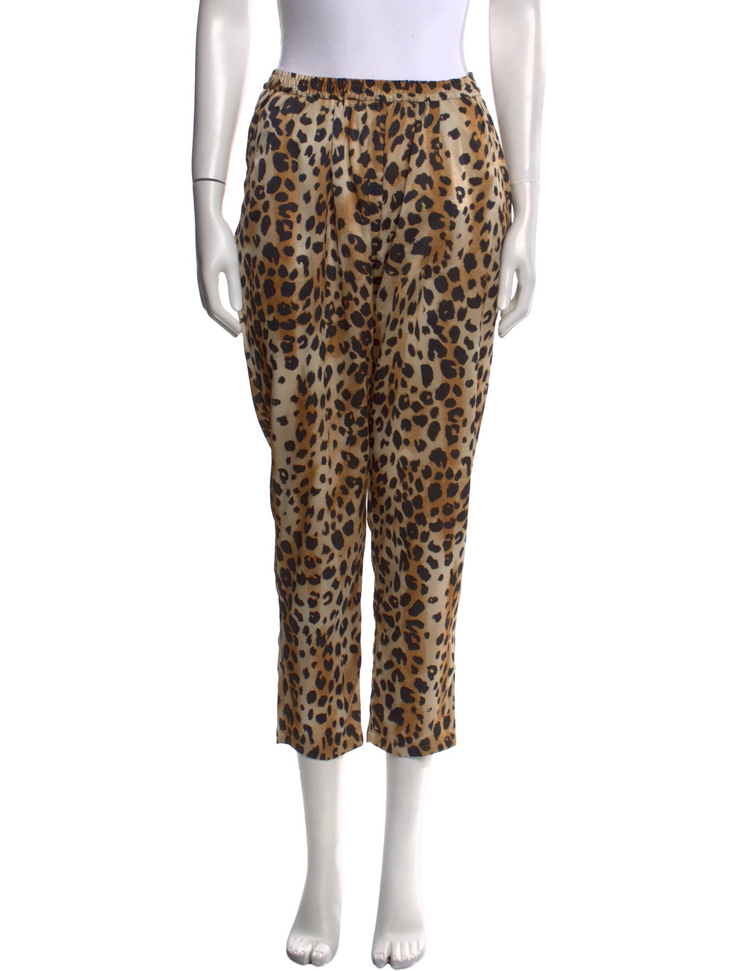 Ronny Kobo Animal Print Straight Leg Pants