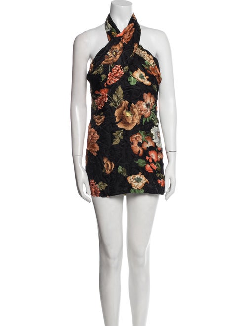 Ronny Kobo Floral Print Mini Dress
