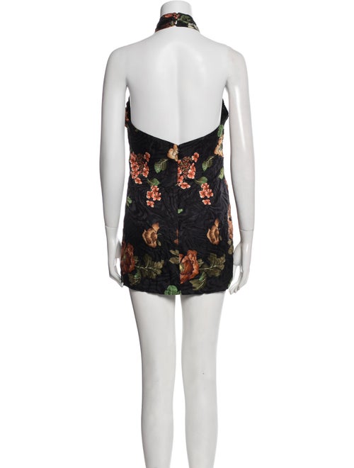 Ronny Kobo Floral Print Mini Dress