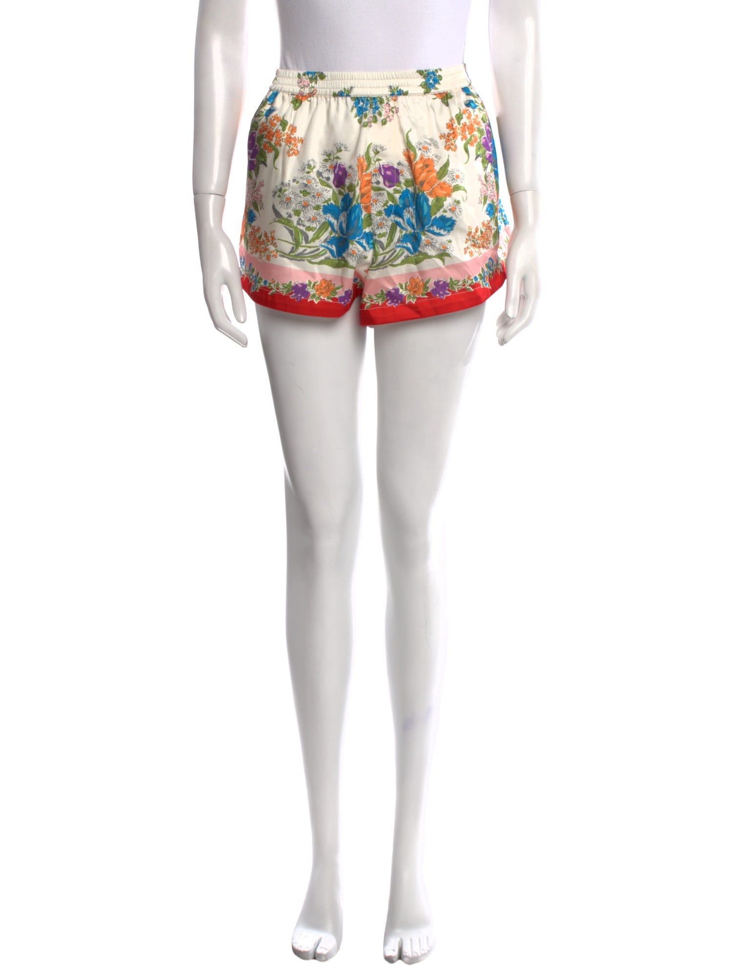 Ronny Kobo Floral Print Mini Shorts
