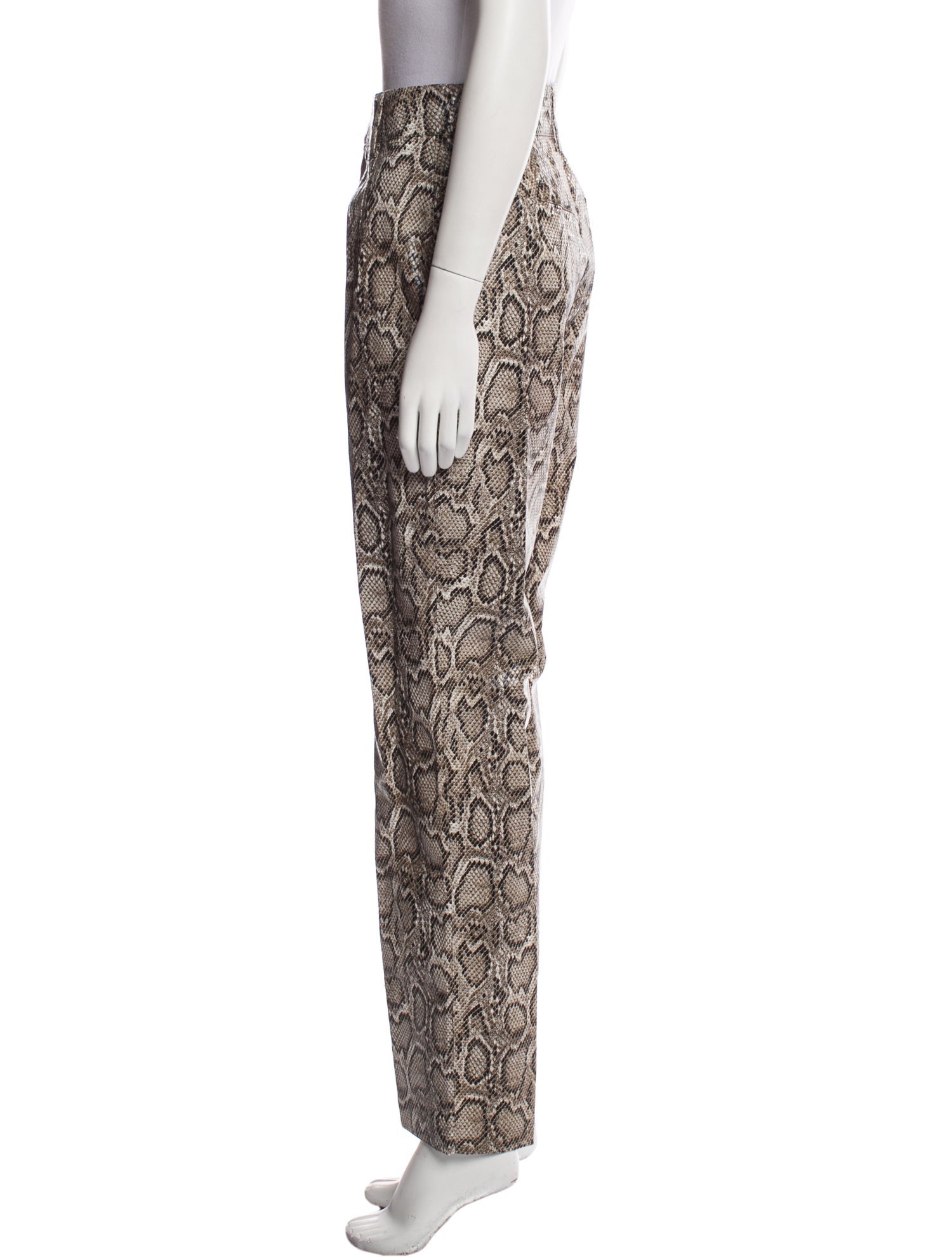 Ronny Kobo Animal Print Straight Leg Pants