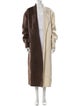 Ronny Kobo Wool Colorblock Pattern Coat
