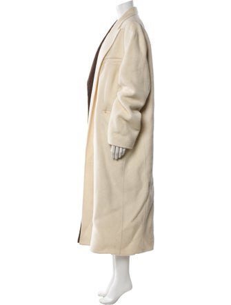 Ronny Kobo Wool Colorblock Pattern Coat