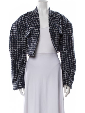 Ronny Kobo Plaid Print Bolero