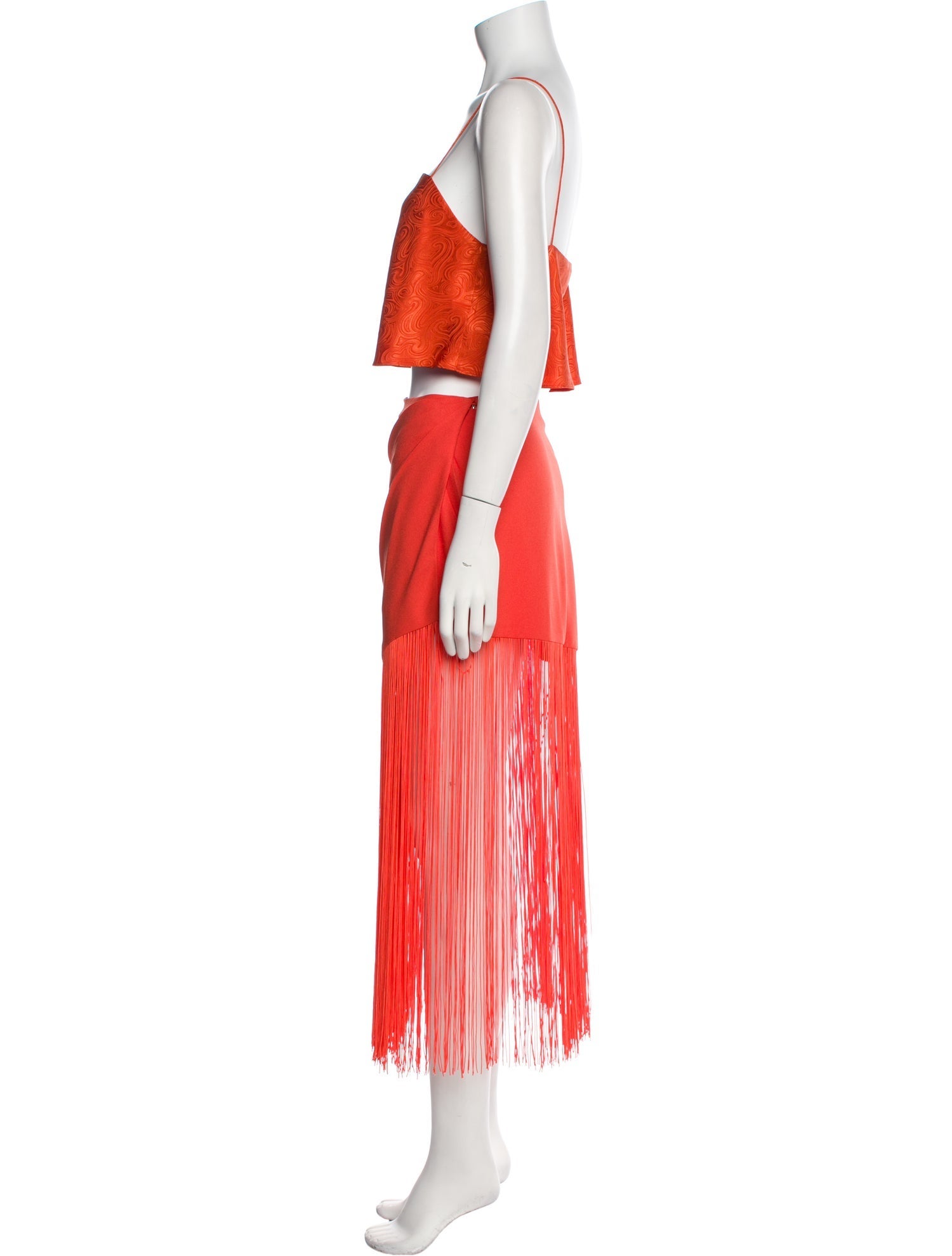 Ronny Kobo Pleated Accents Skirt Set