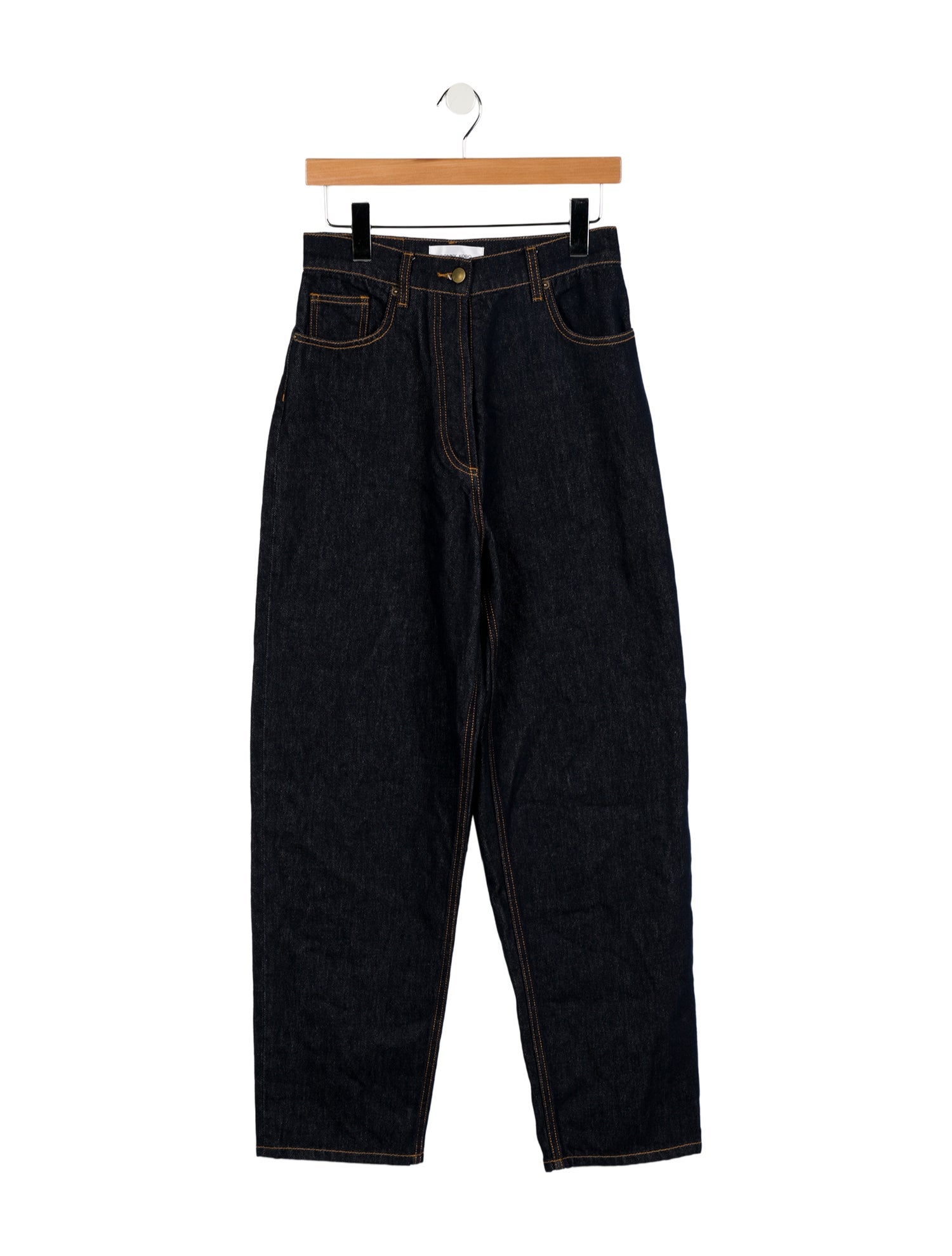 Ronny Kobo High-Rise Straight Leg Jeans