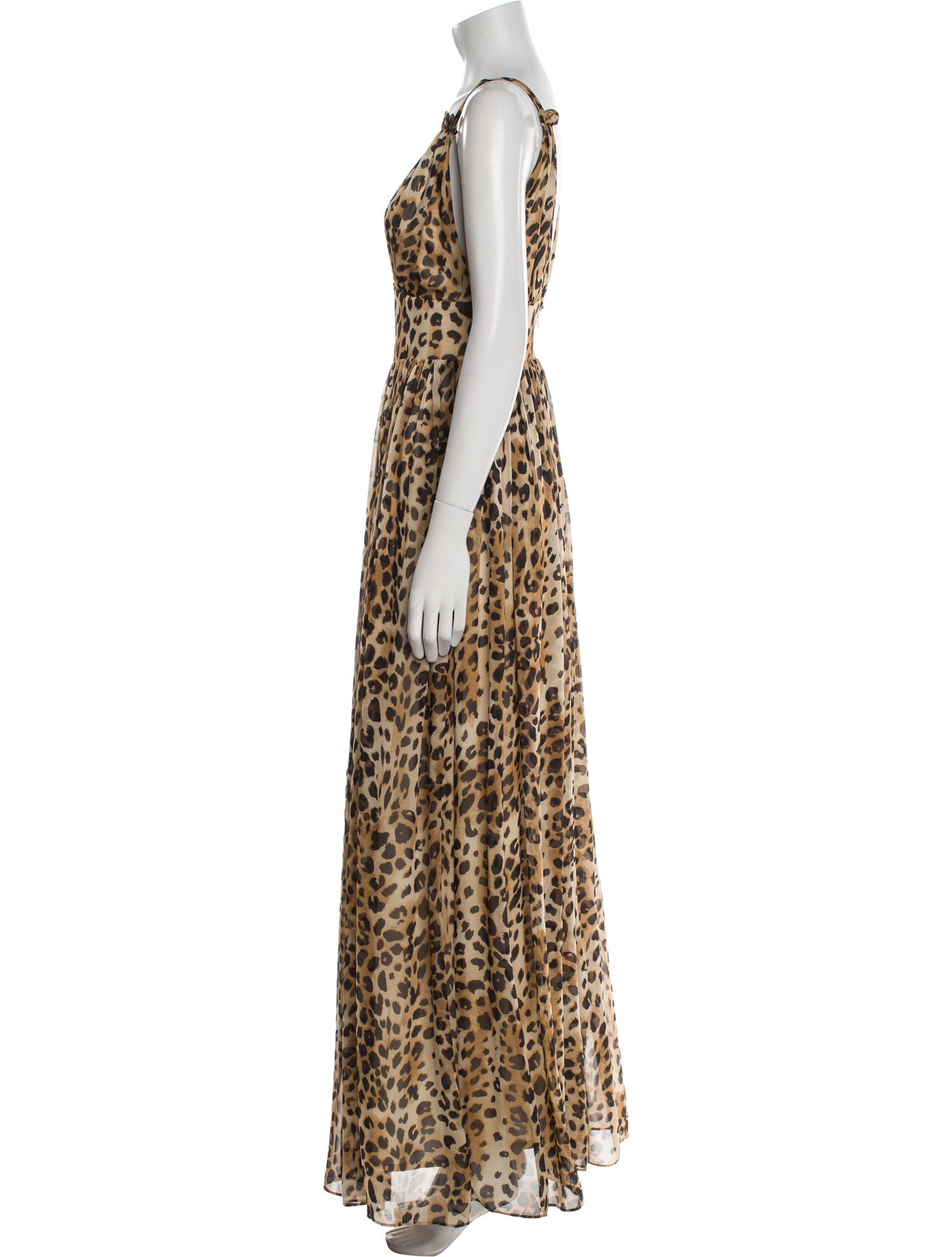 Ronny Kobo Animal Print Long Dress w/ Tags