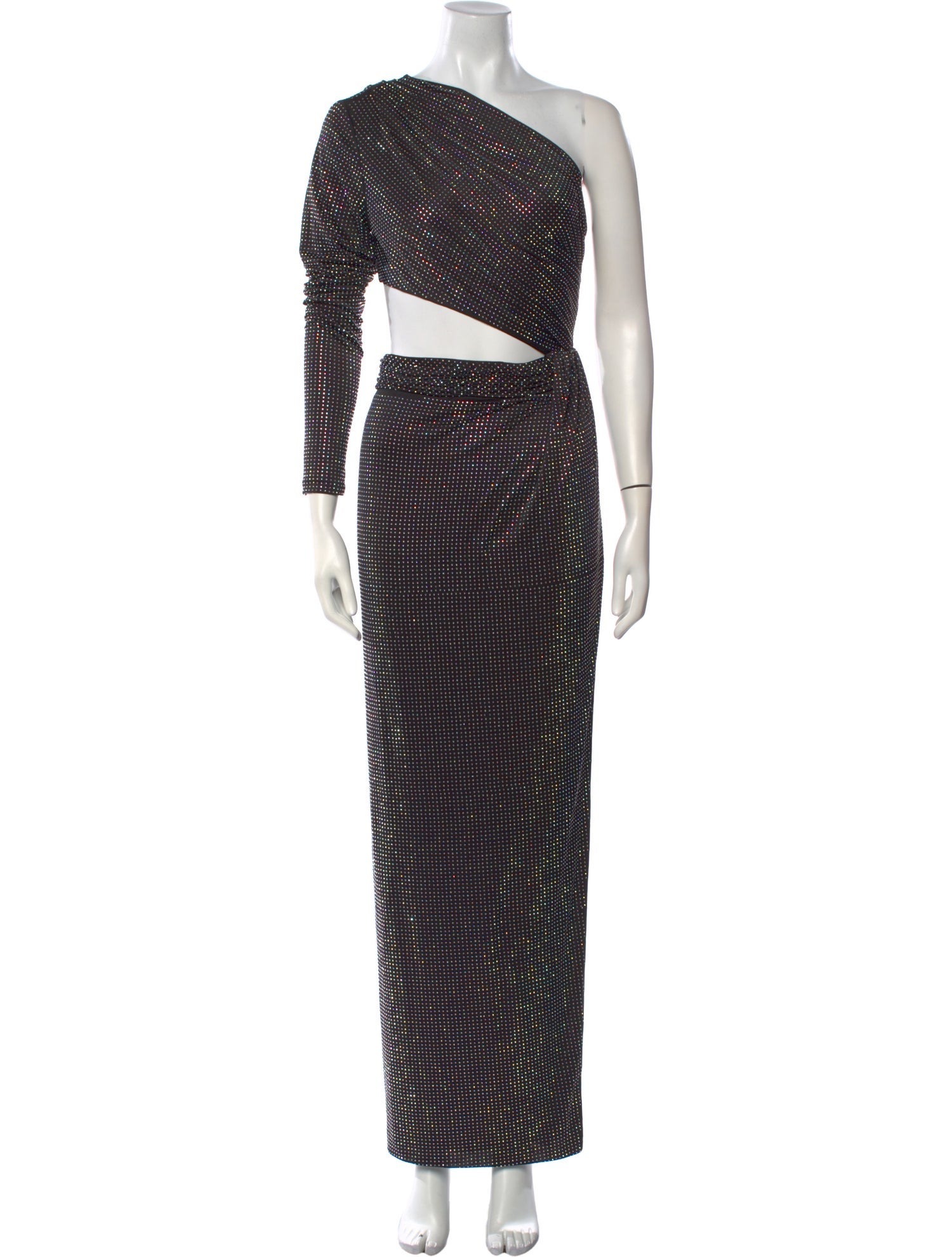 Ronny Kobo Polka Dot Print Long Dress