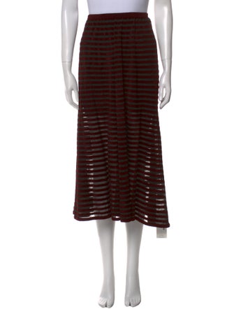 Ronny Kobo Striped Midi Length Skirt