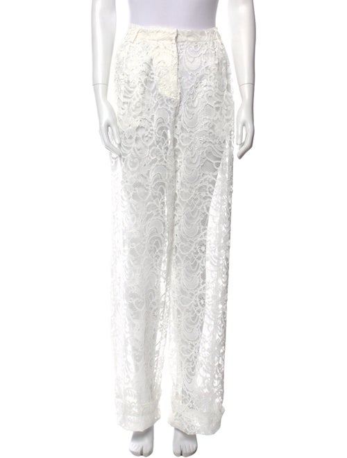 Ronny Kobo Lace Pattern Wide Leg Pants