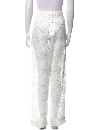 Ronny Kobo Lace Pattern Wide Leg Pants