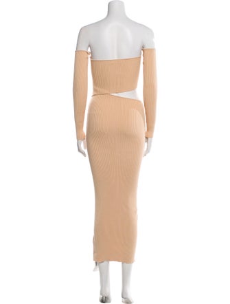 Ronny Kobo Off-The-Shoulder Midi Length Dress