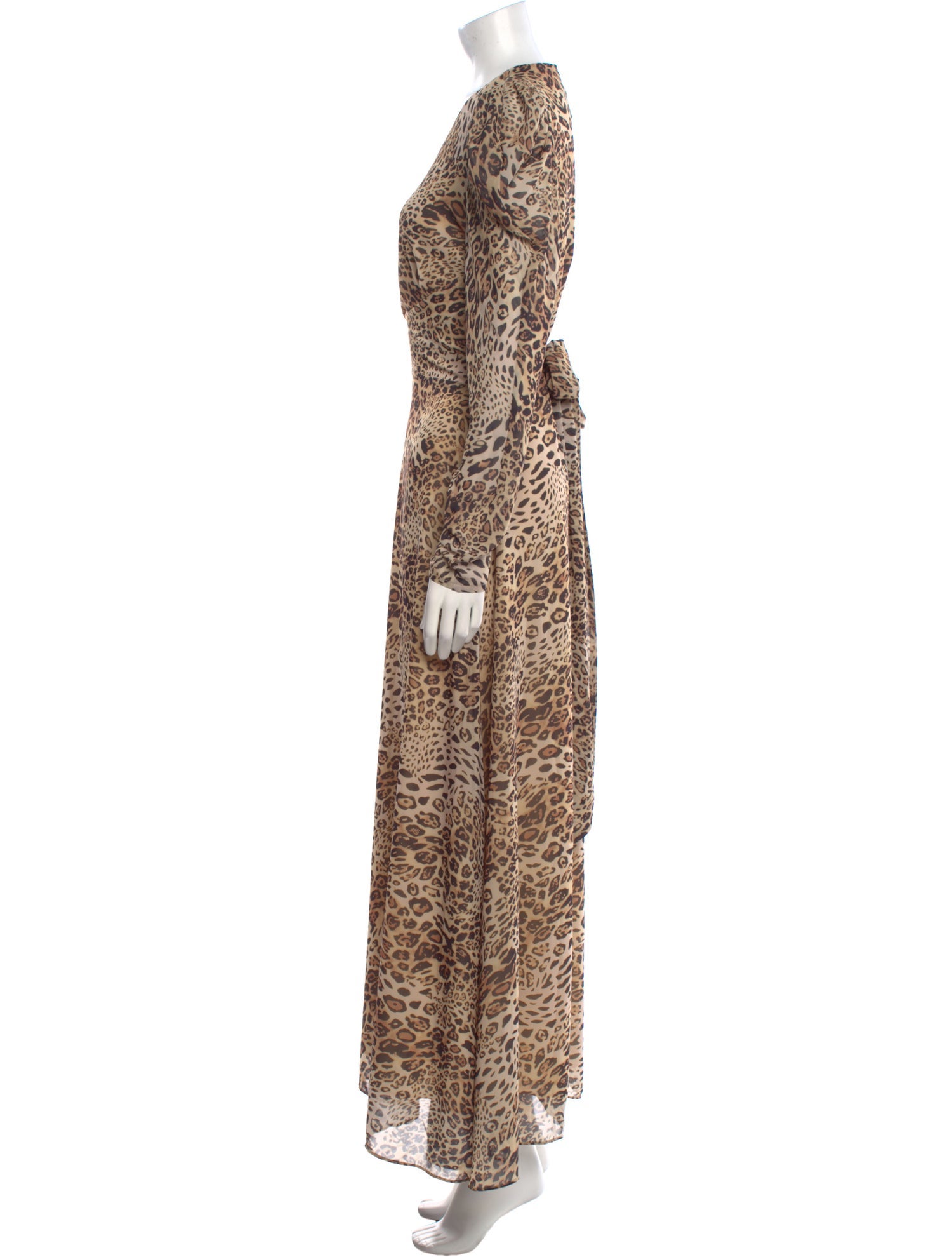 Ronny Kobo Animal Print Long Dress w/ Tags